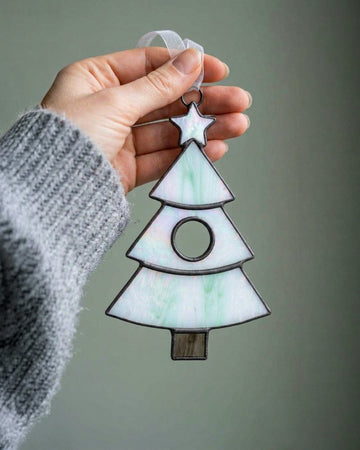 Stained Glass Christmas Tree Ornament