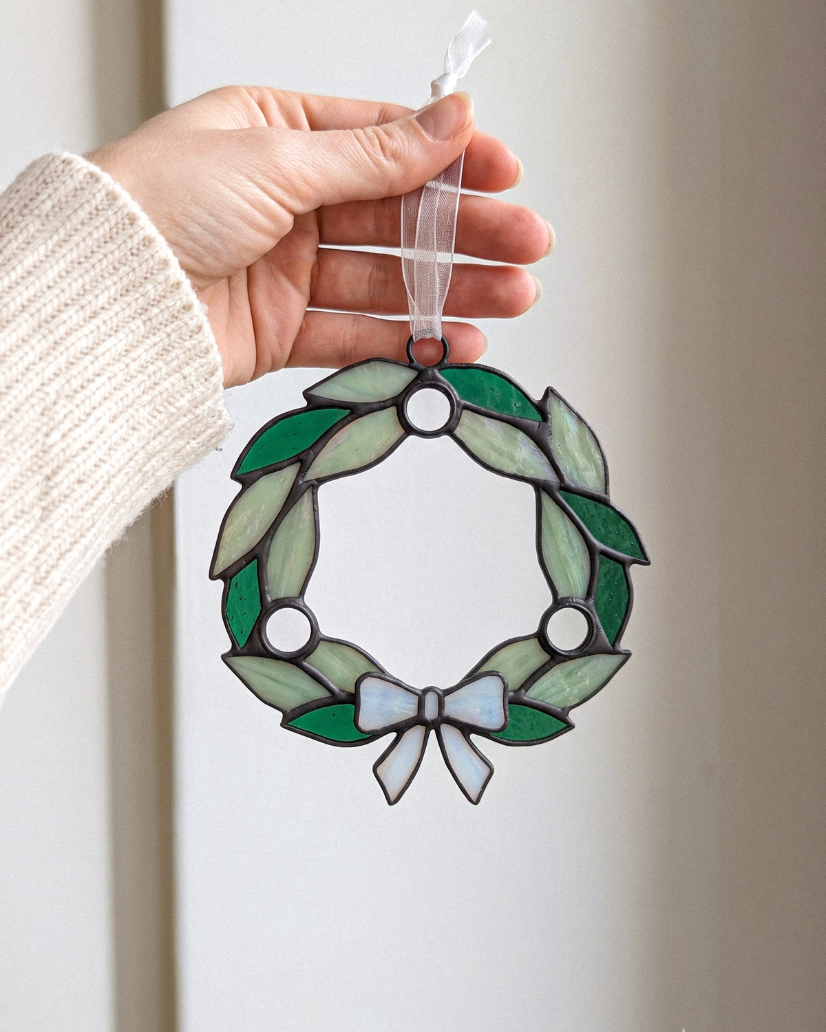 Stained Glass Wreath Ornament