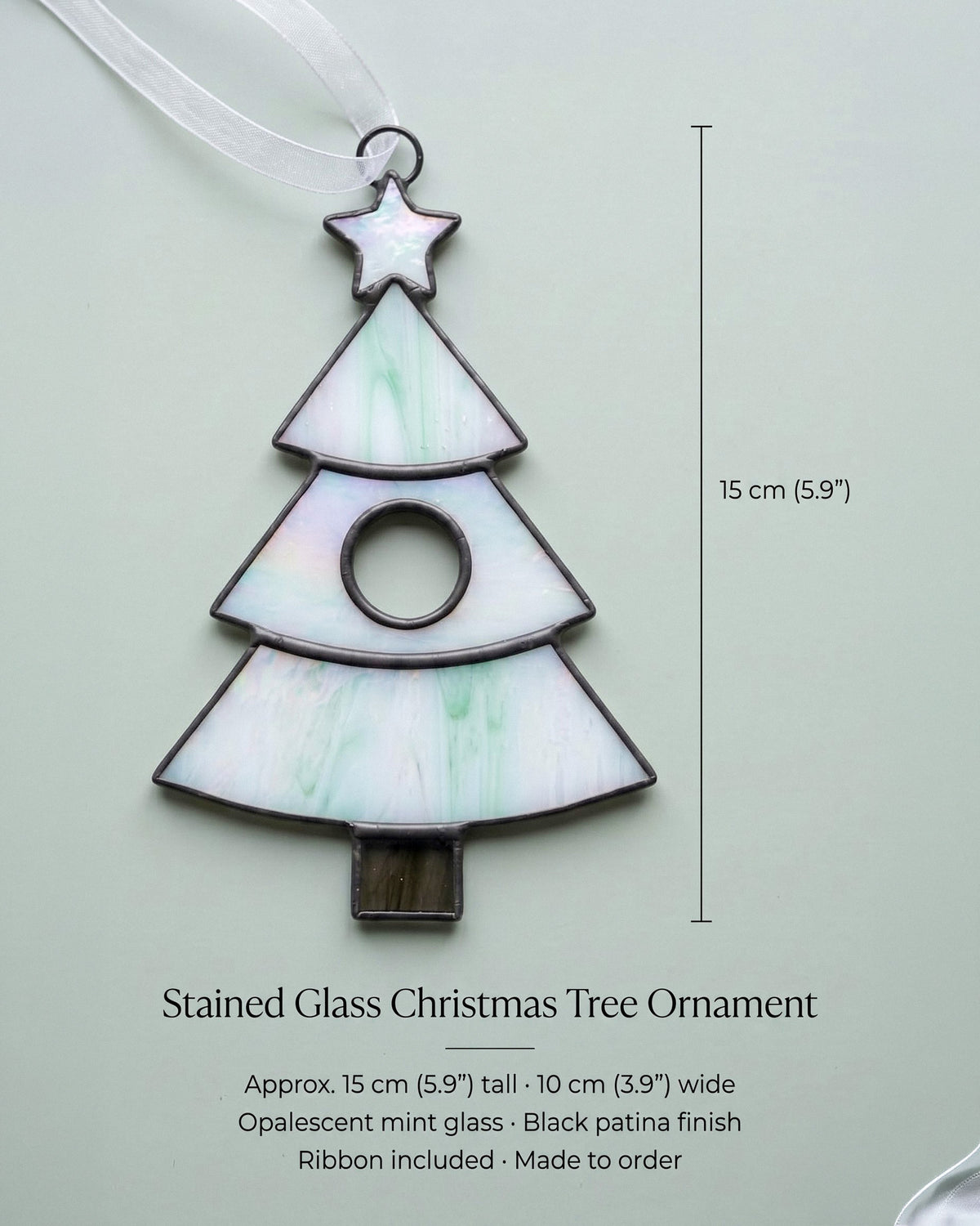 Stained Glass Christmas Tree Ornament