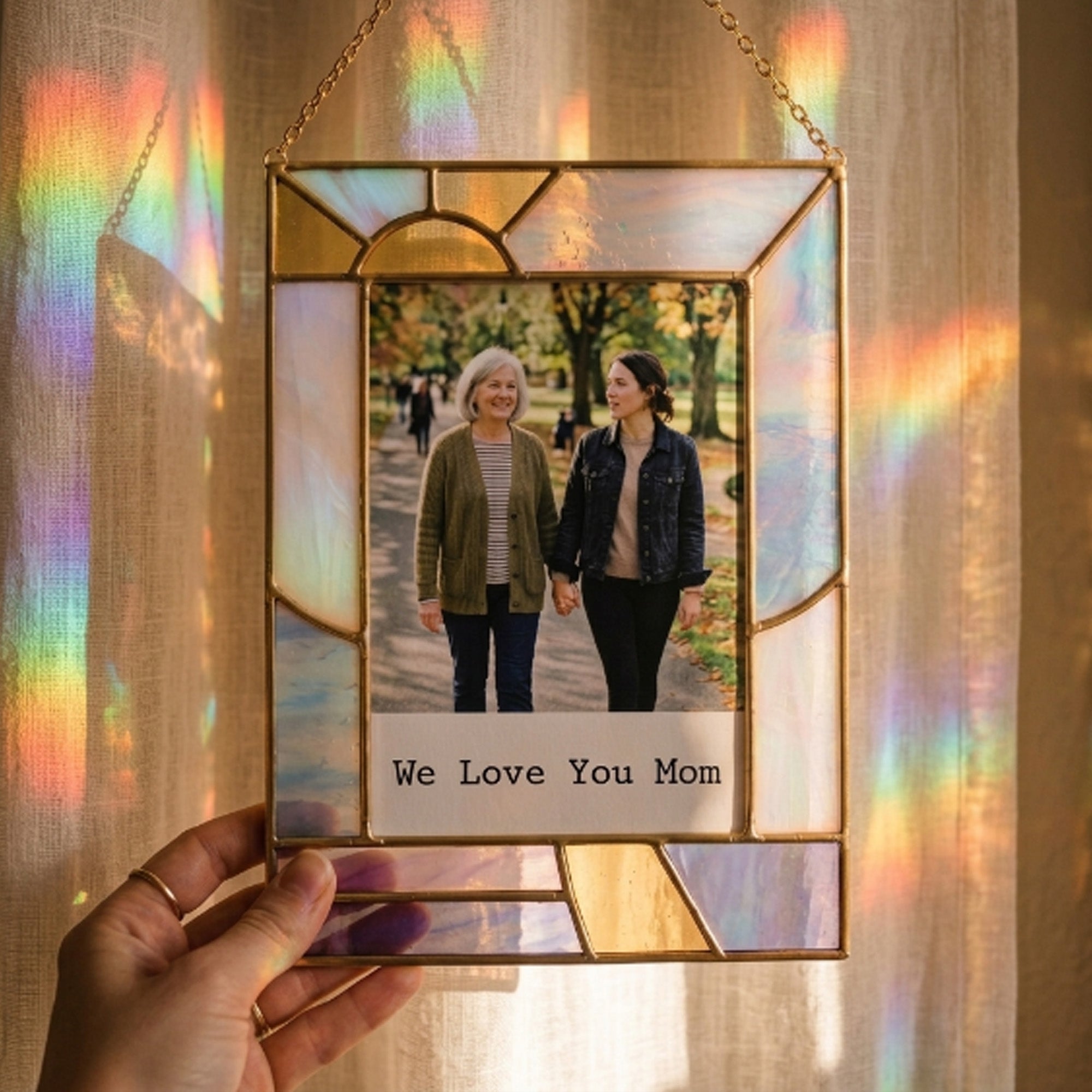 Stained Glass Custom for Mom Photo Frame
