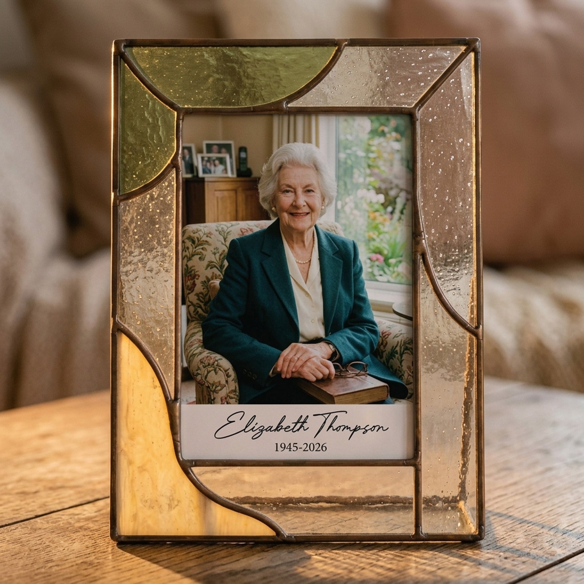 Stained Glass Custom In Loving Memory Photo Frame