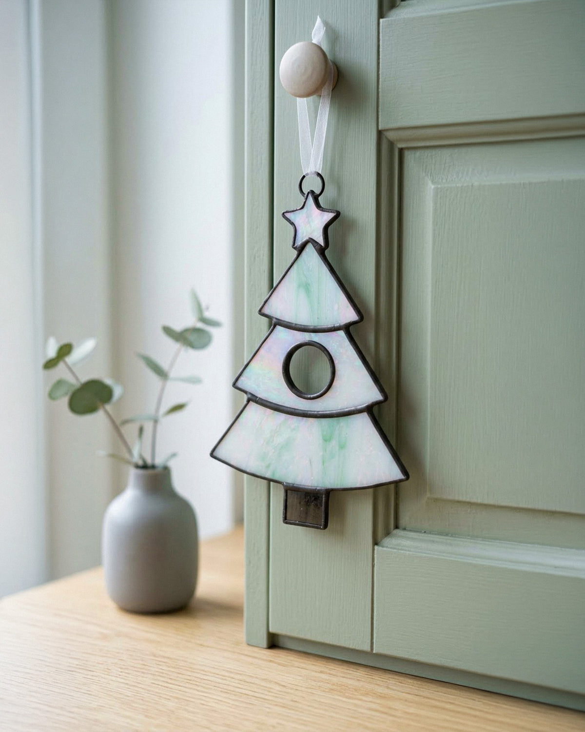 Stained Glass Christmas Tree Ornament