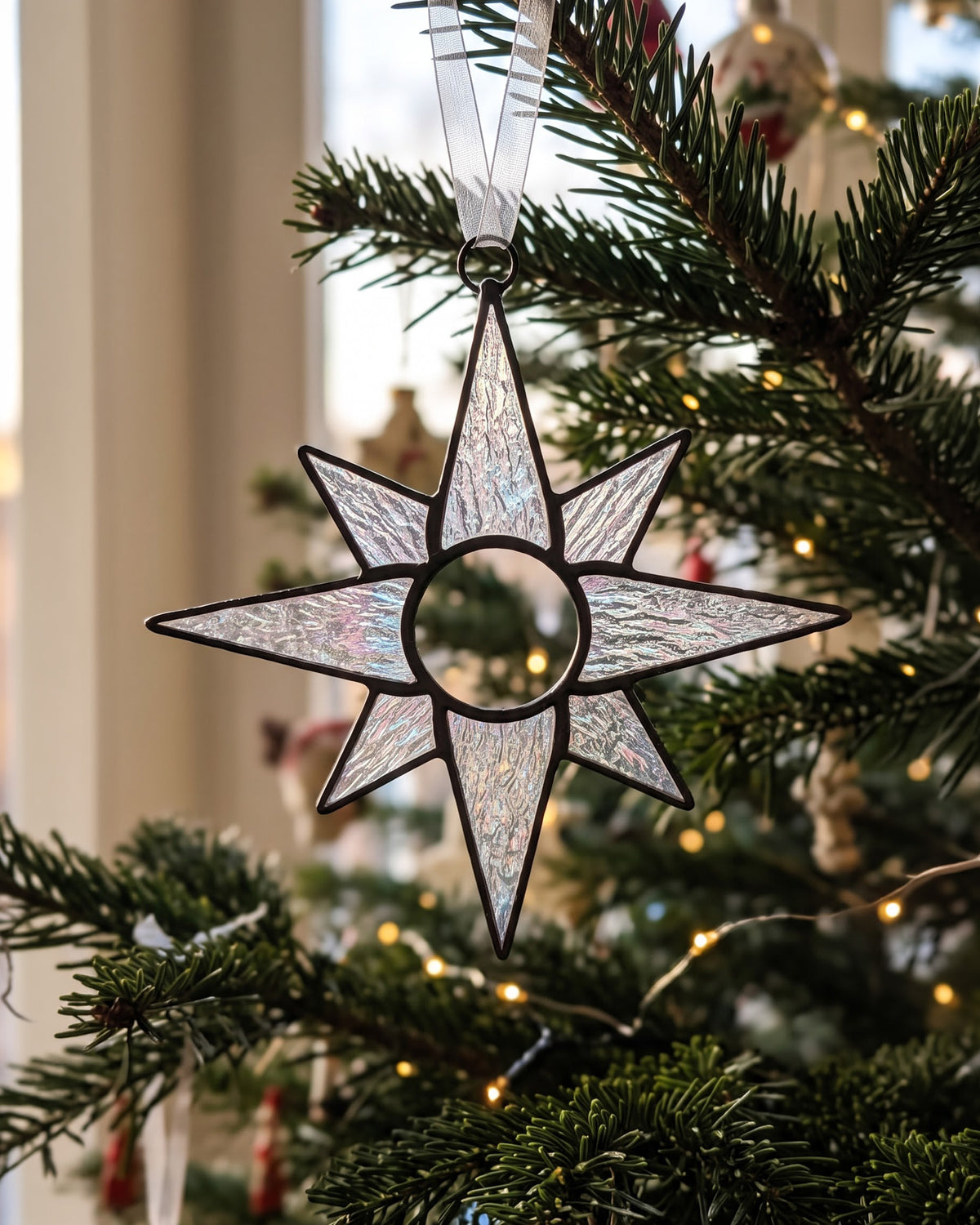 Iridescent Stained Glass Star