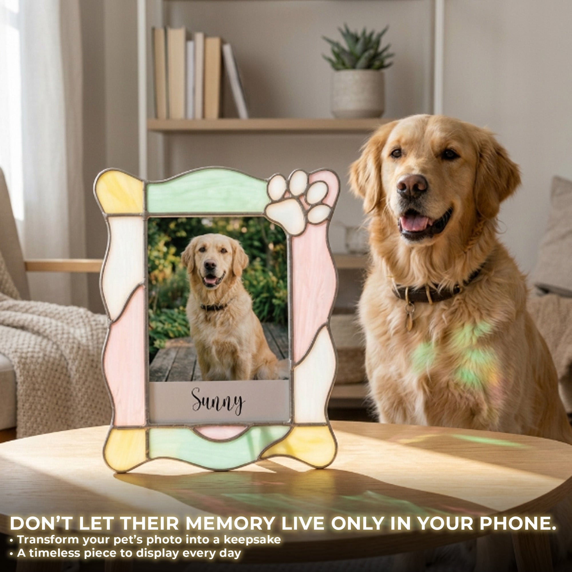 Stained Glass Custom for Pet Photo Frame