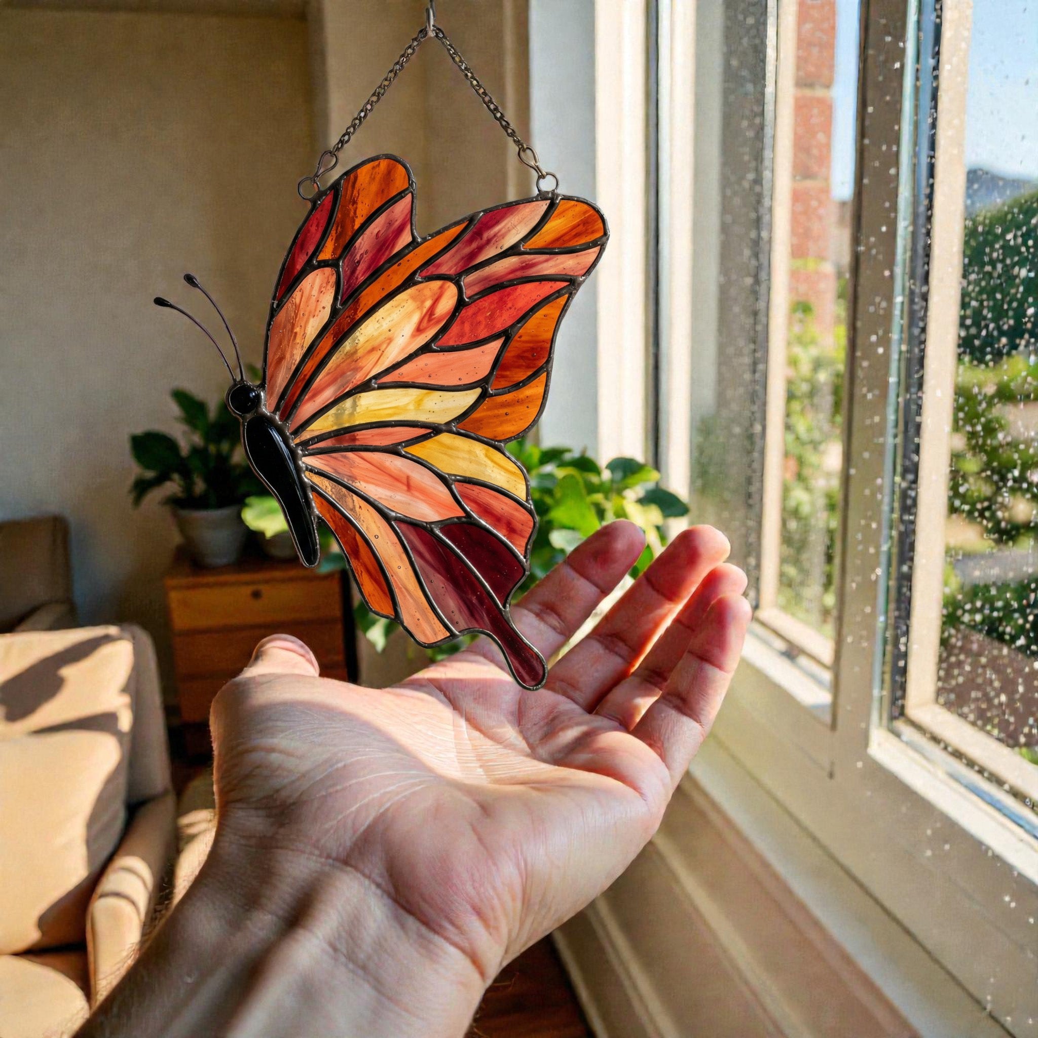 Stained Glass Butterfly Suncatcher