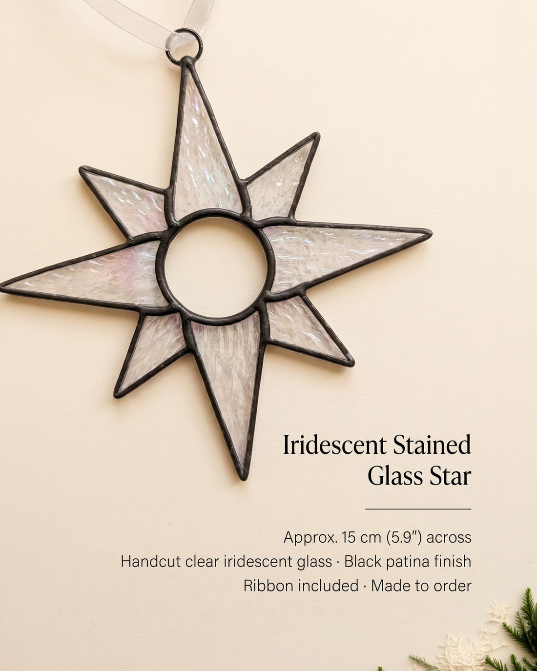 Iridescent Stained Glass Star