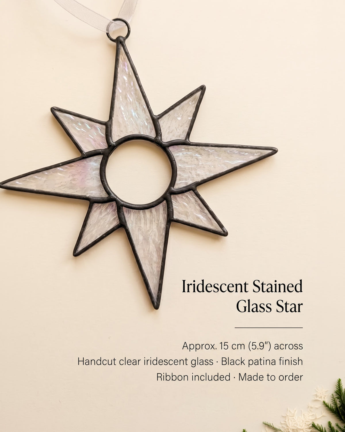 Iridescent Stained Glass Star