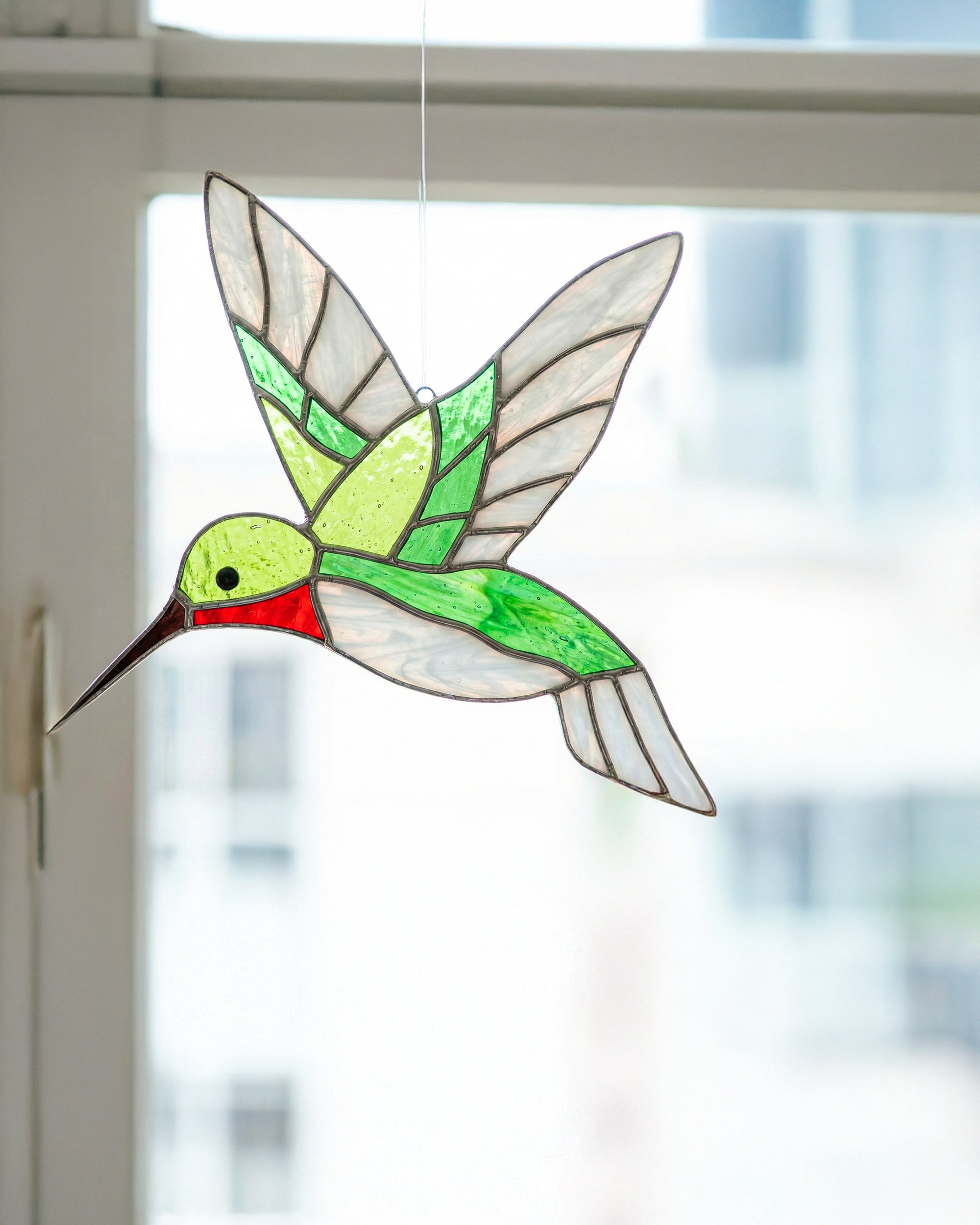 Stained Glass Hummingbird Suncatcher