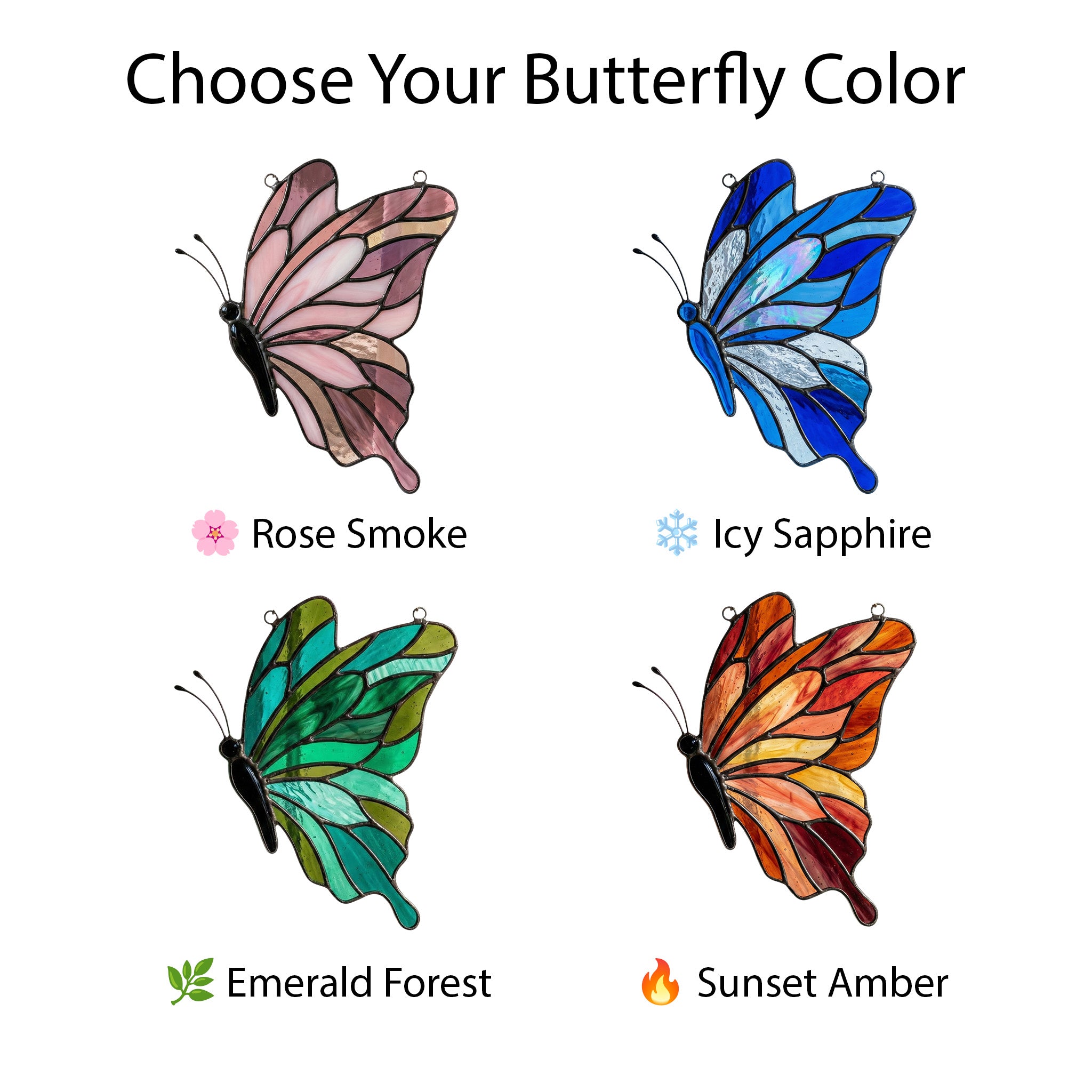Stained Glass Butterfly Suncatcher