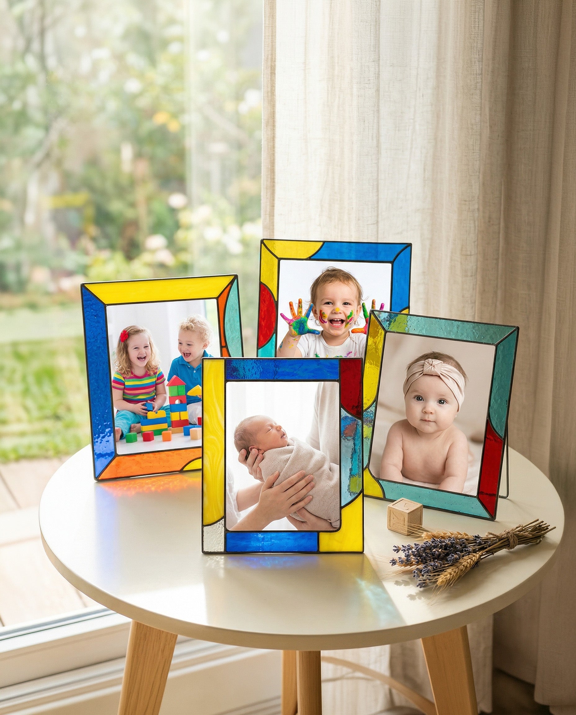 Stained Glass Photo Frame for Kid & Newborn Shape