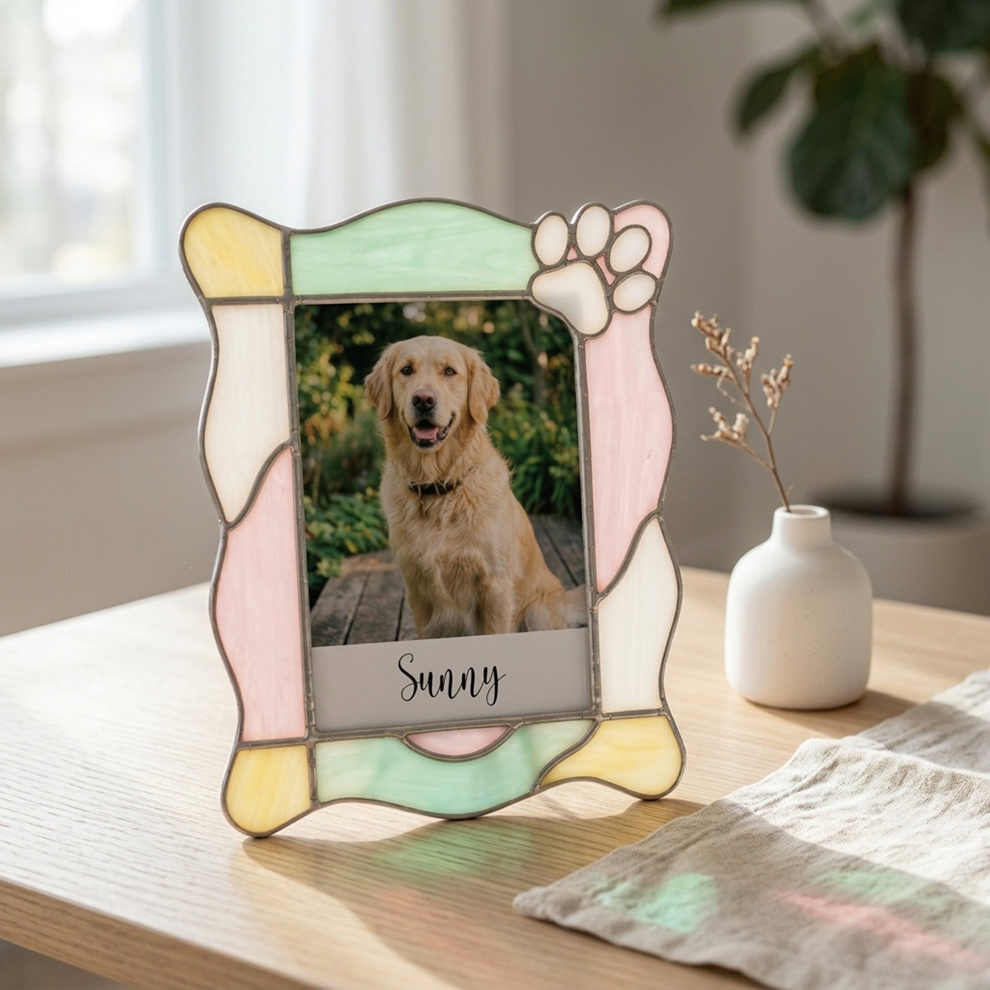 Stained Glass Custom for Pet Photo Frame