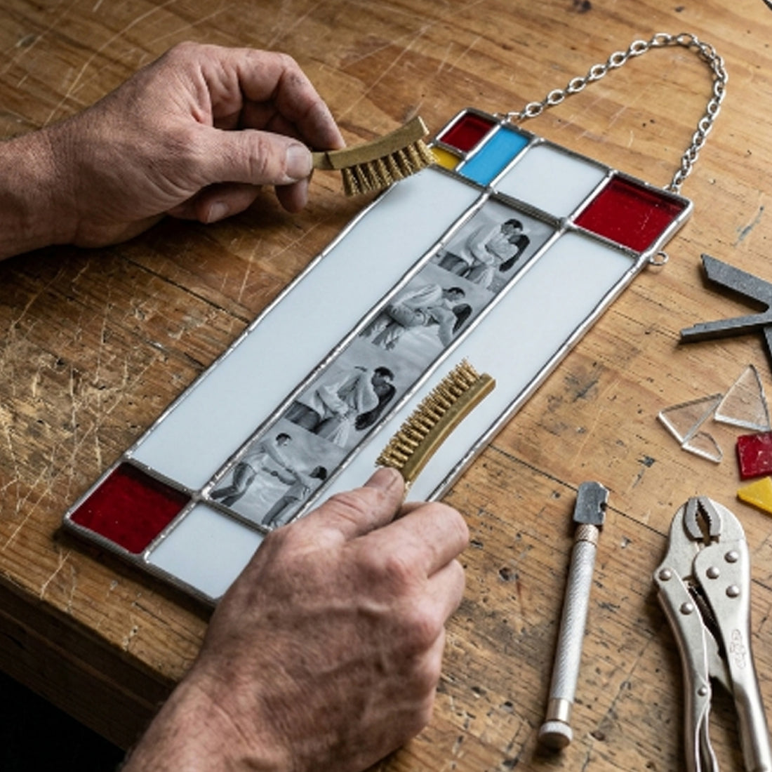 Custom Stained Glass Photo Booth Strip Frame