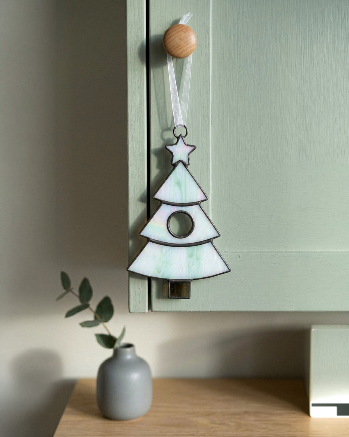 Stained Glass Christmas Tree Ornament