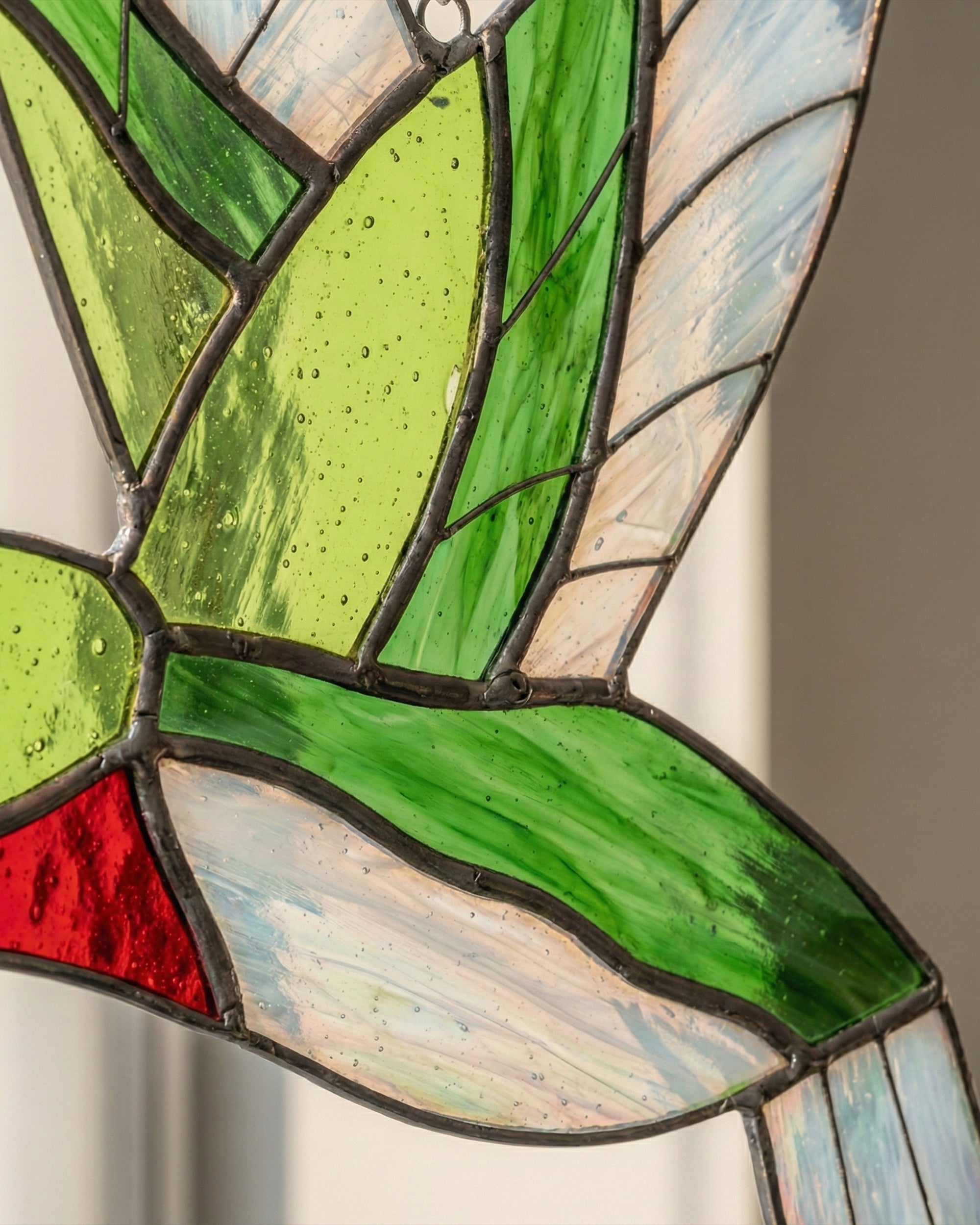 Stained Glass Hummingbird Suncatcher