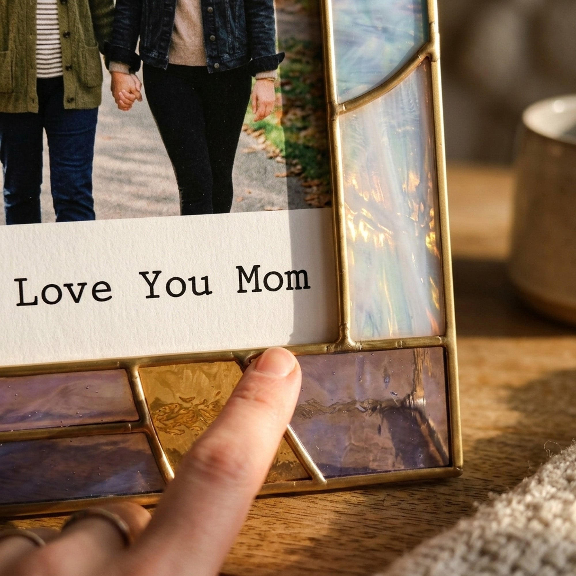 Stained Glass Custom for Mom Photo Frame