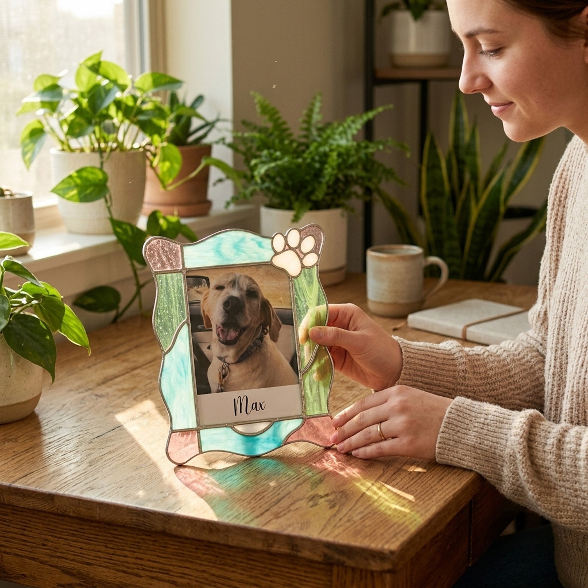 Stained Glass Custom for Pet Photo Frame