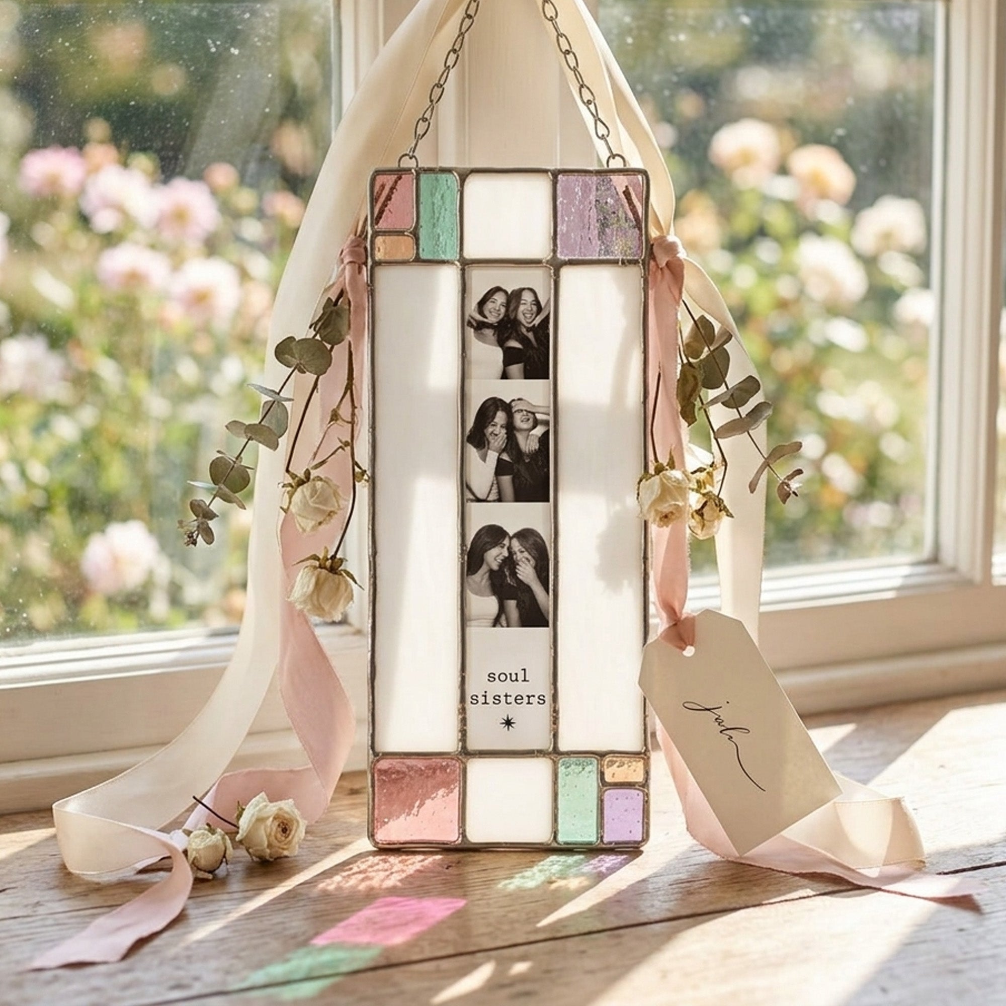 Stained Glass Custom for Bestie Photo Frame