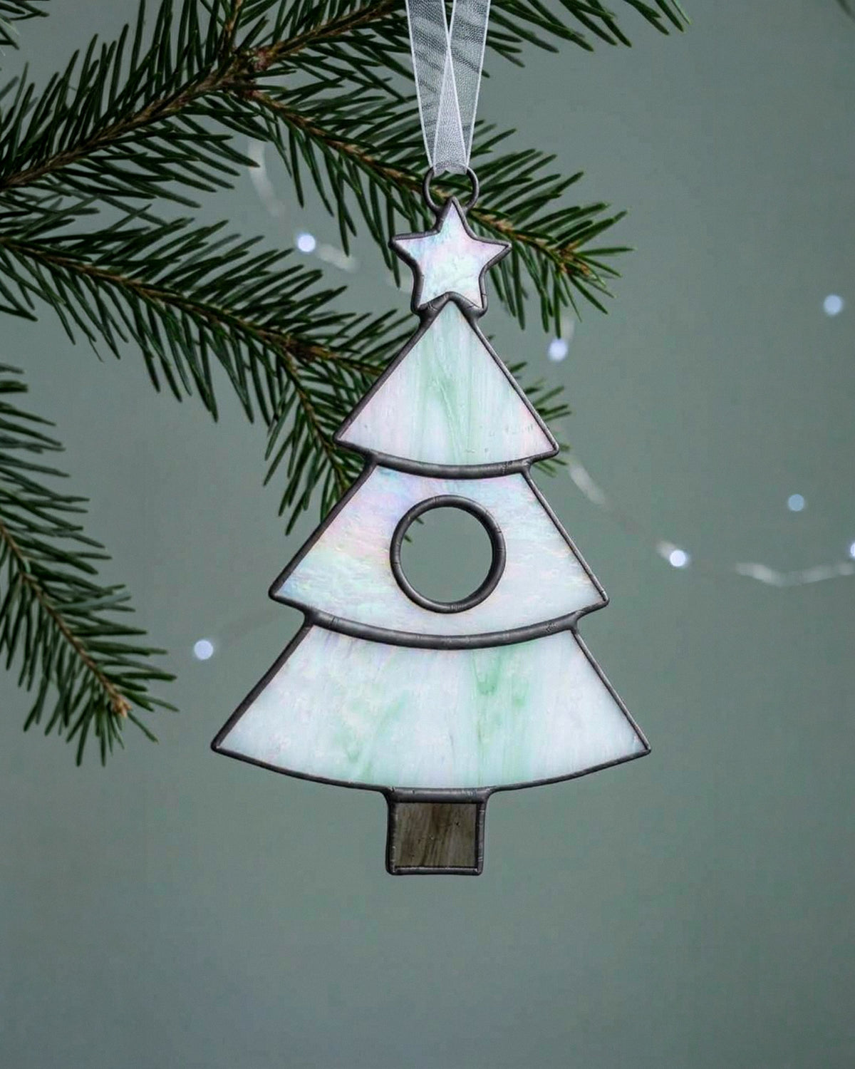 Stained Glass Christmas Tree Ornament