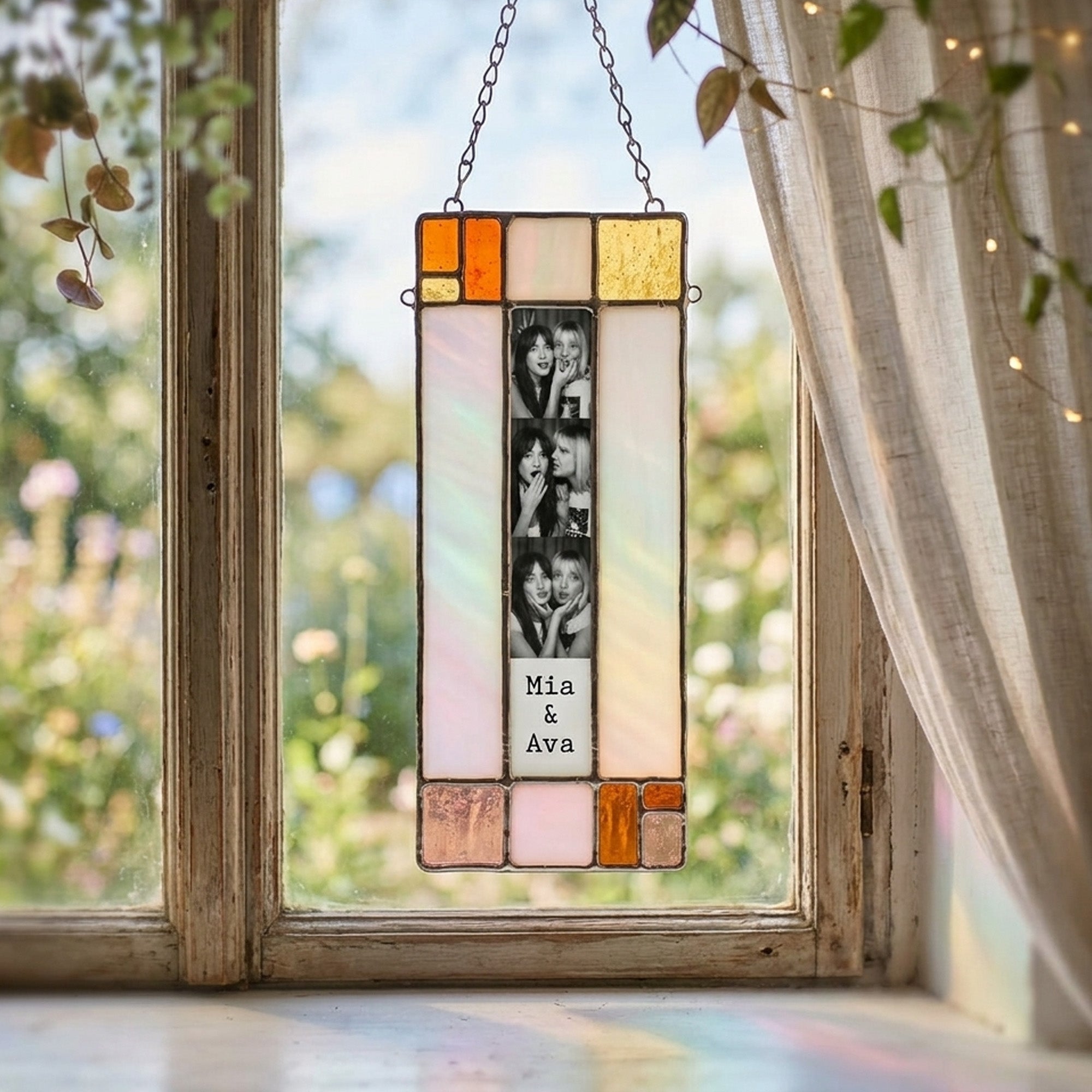 Stained Glass Custom for Bestie Photo Frame