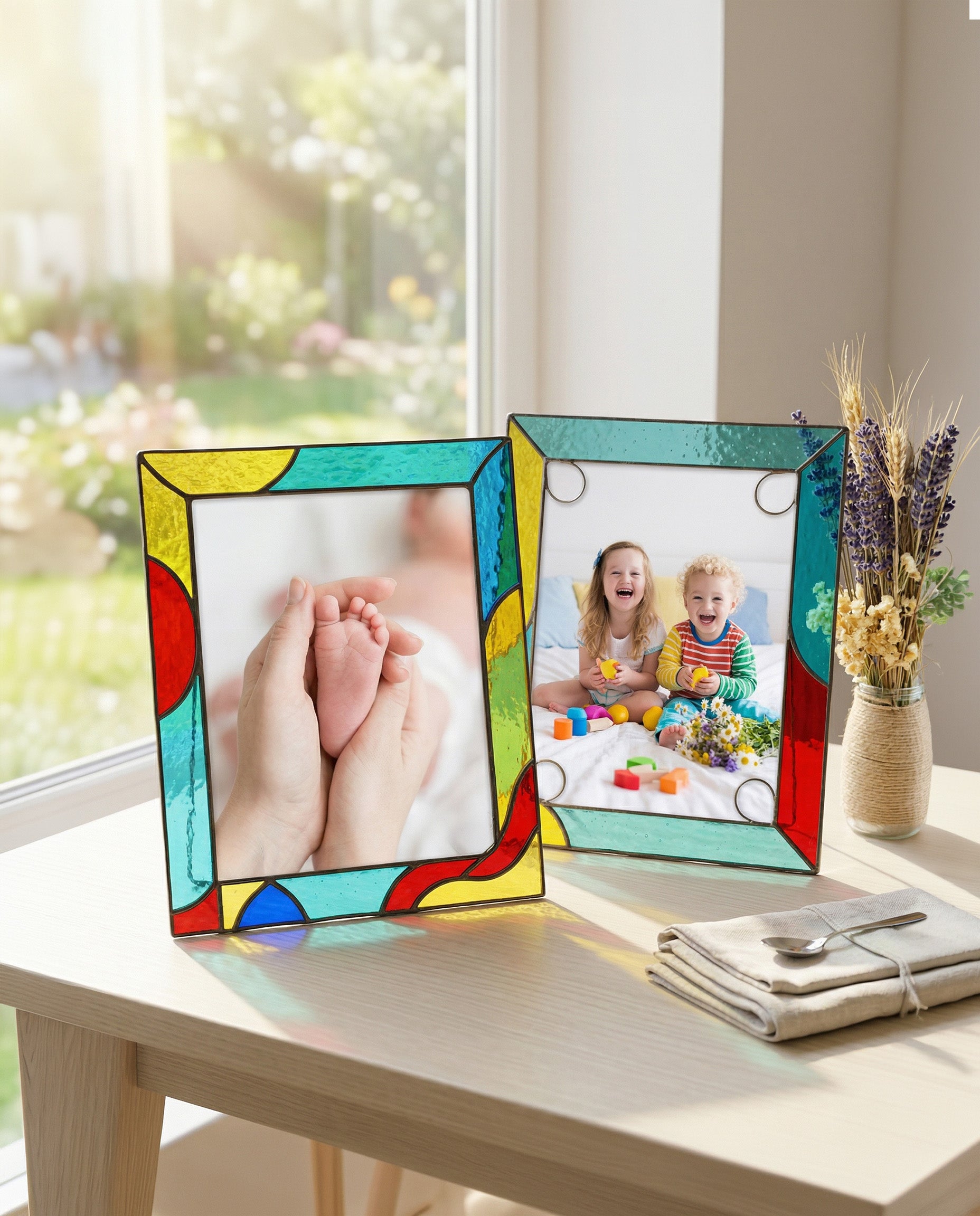 Stained Glass Photo Frame for Kid & Newborn Shape