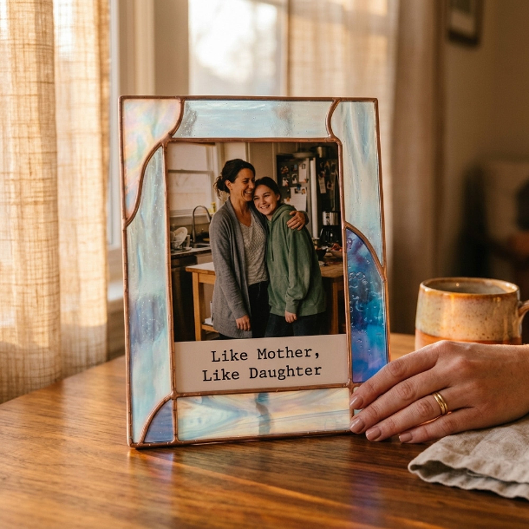 Stained Glass Custom for Mom Photo Frame