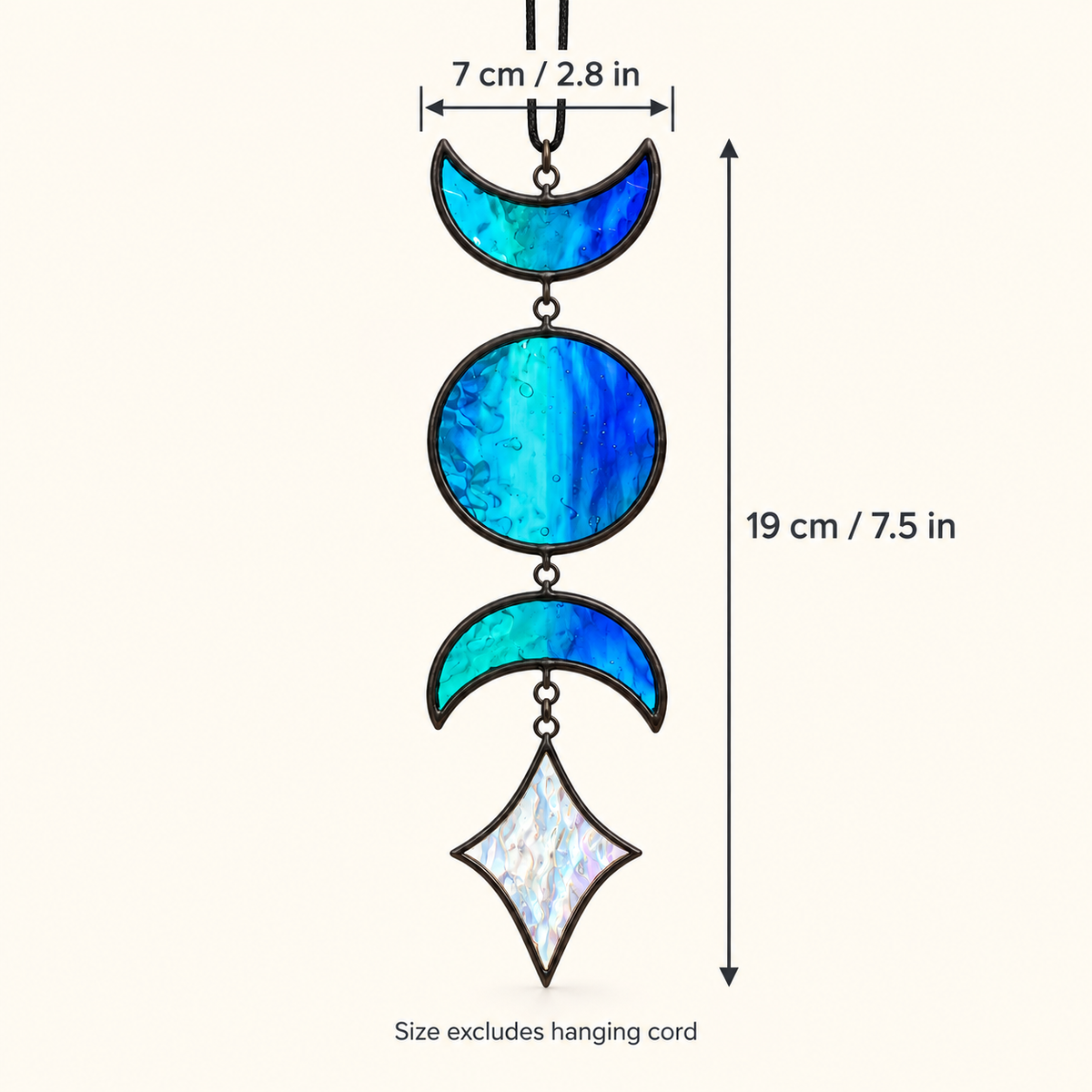 Moon Phase Stained Glass Suncatcher