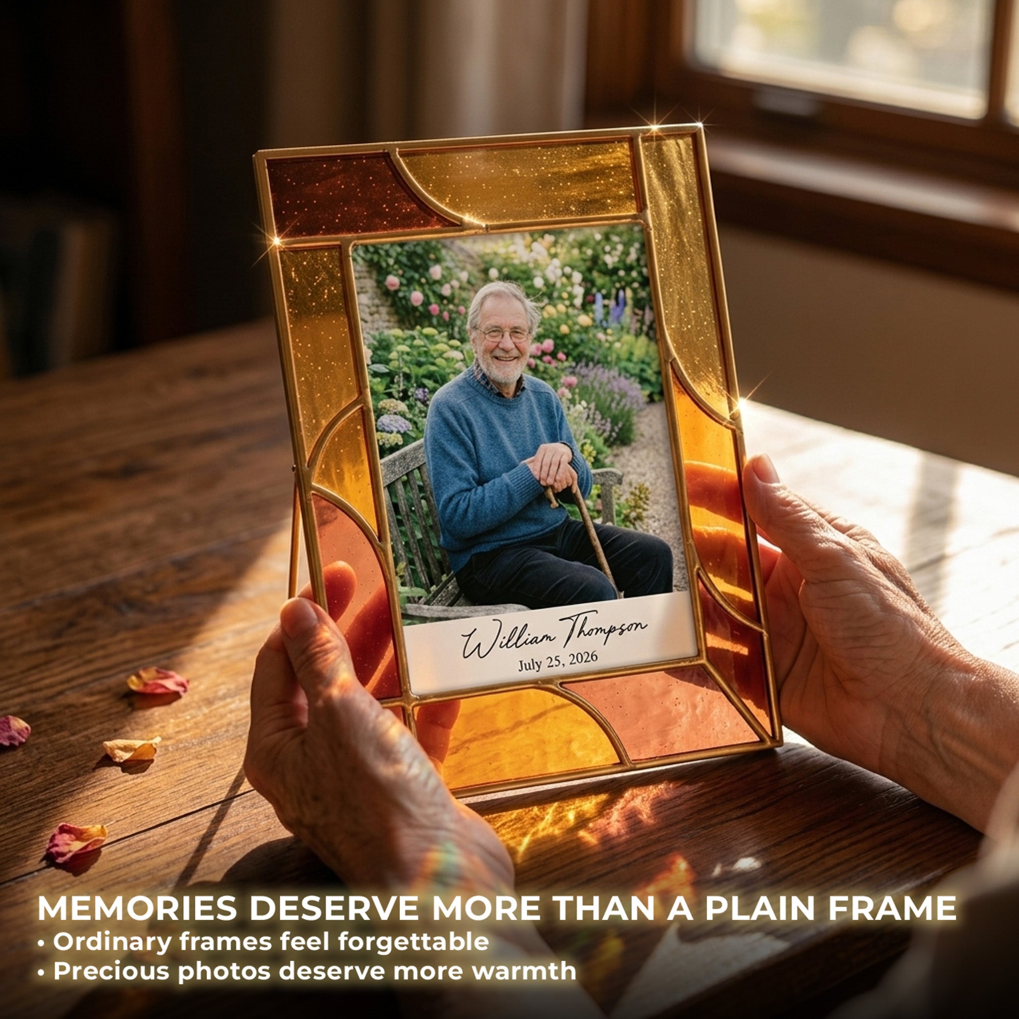 Stained Glass Custom In Loving Memory Photo Frame