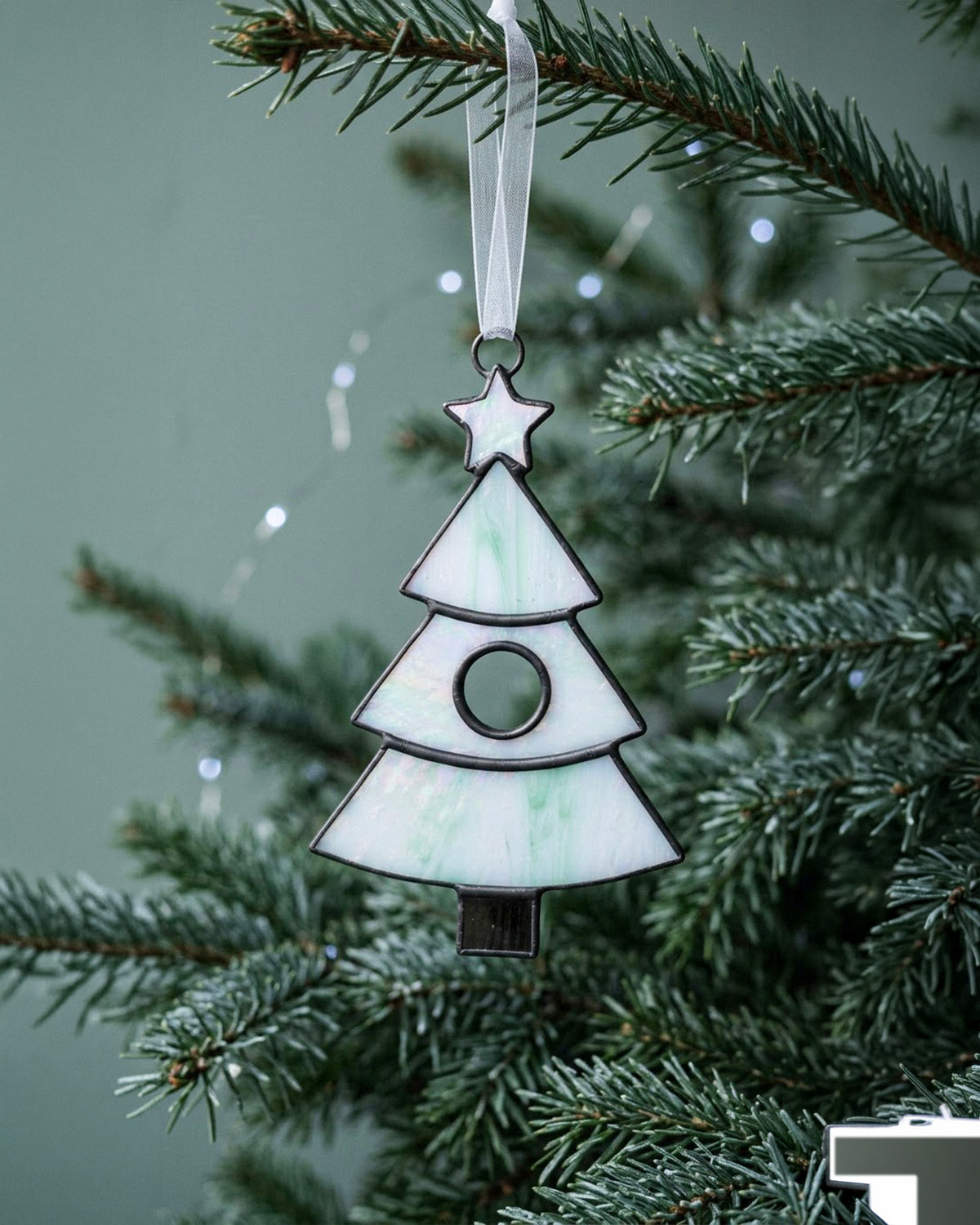 Stained Glass Christmas Tree Ornament