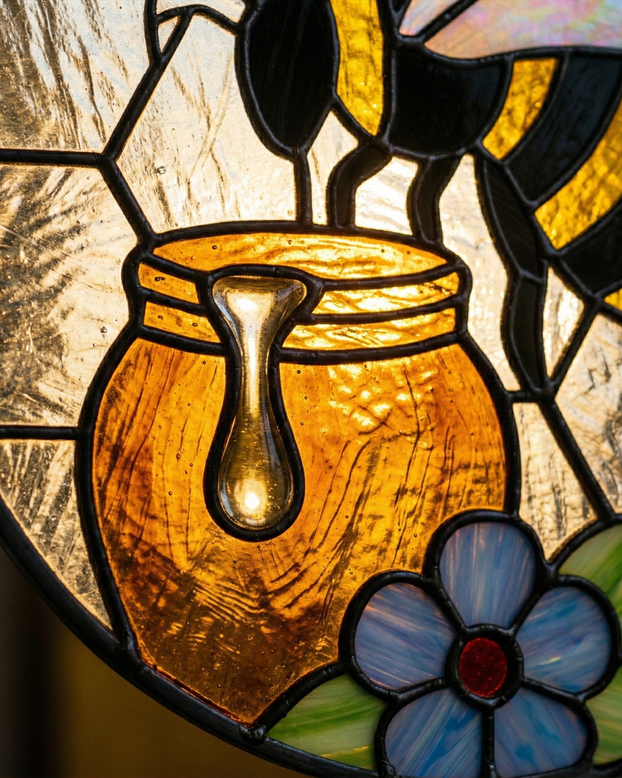 Stained Glass Bee Suncatcher