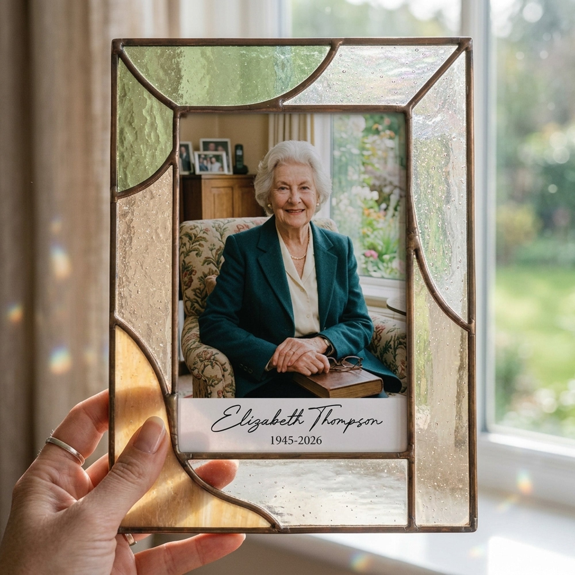 Stained Glass Custom In Loving Memory Photo Frame