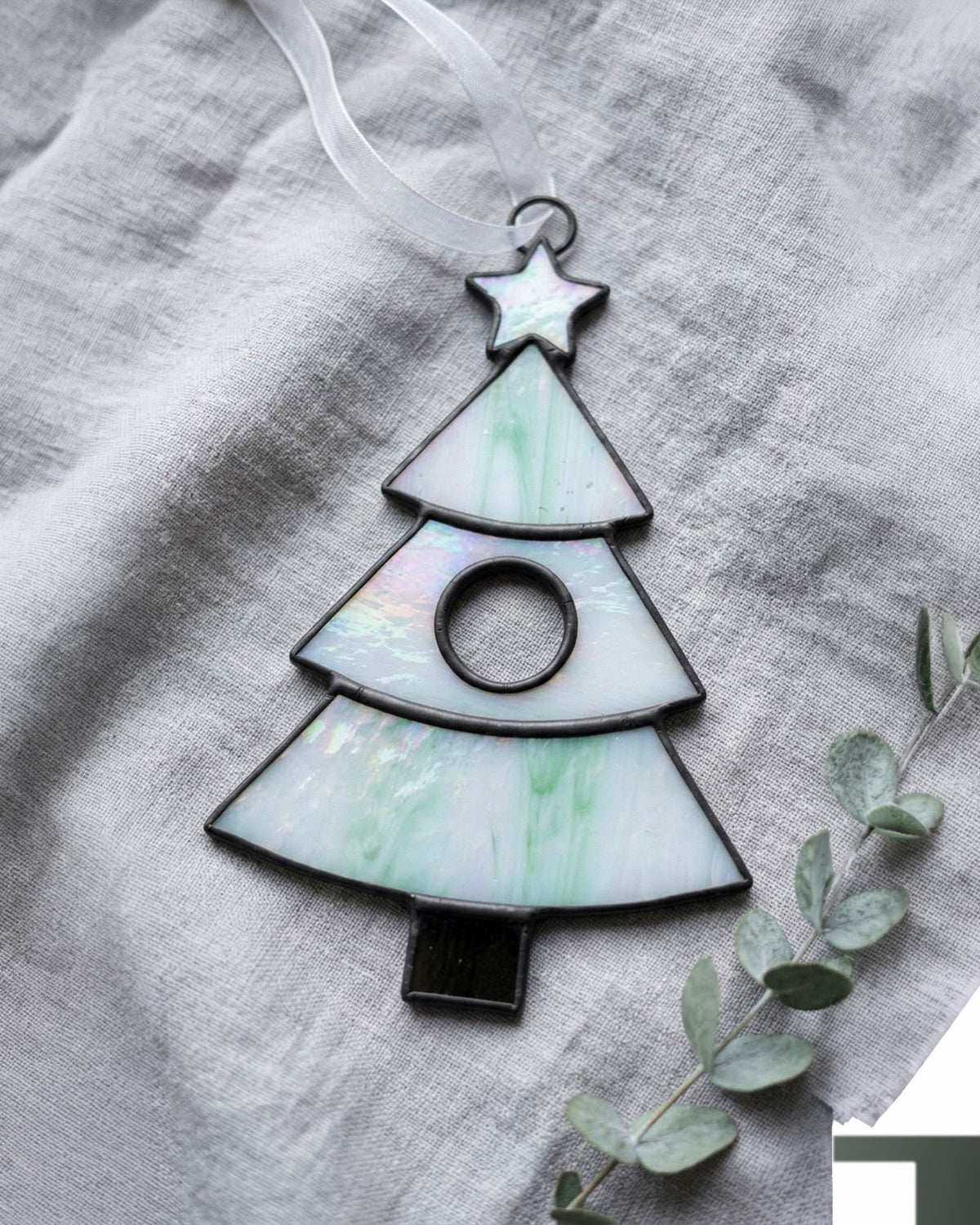 Stained Glass Christmas Tree Ornament
