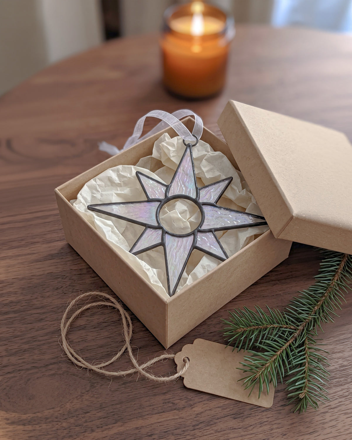 Iridescent Stained Glass Star