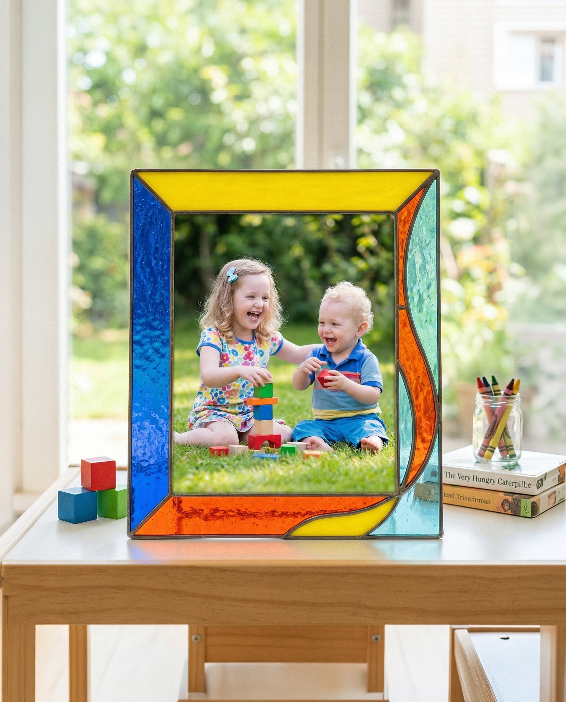 Stained Glass Photo Frame for Kid & Newborn Shape
