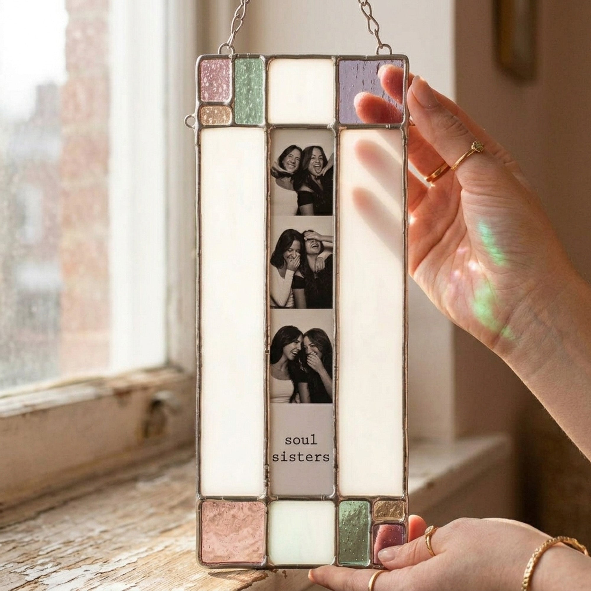 Stained Glass Custom for Bestie Photo Frame