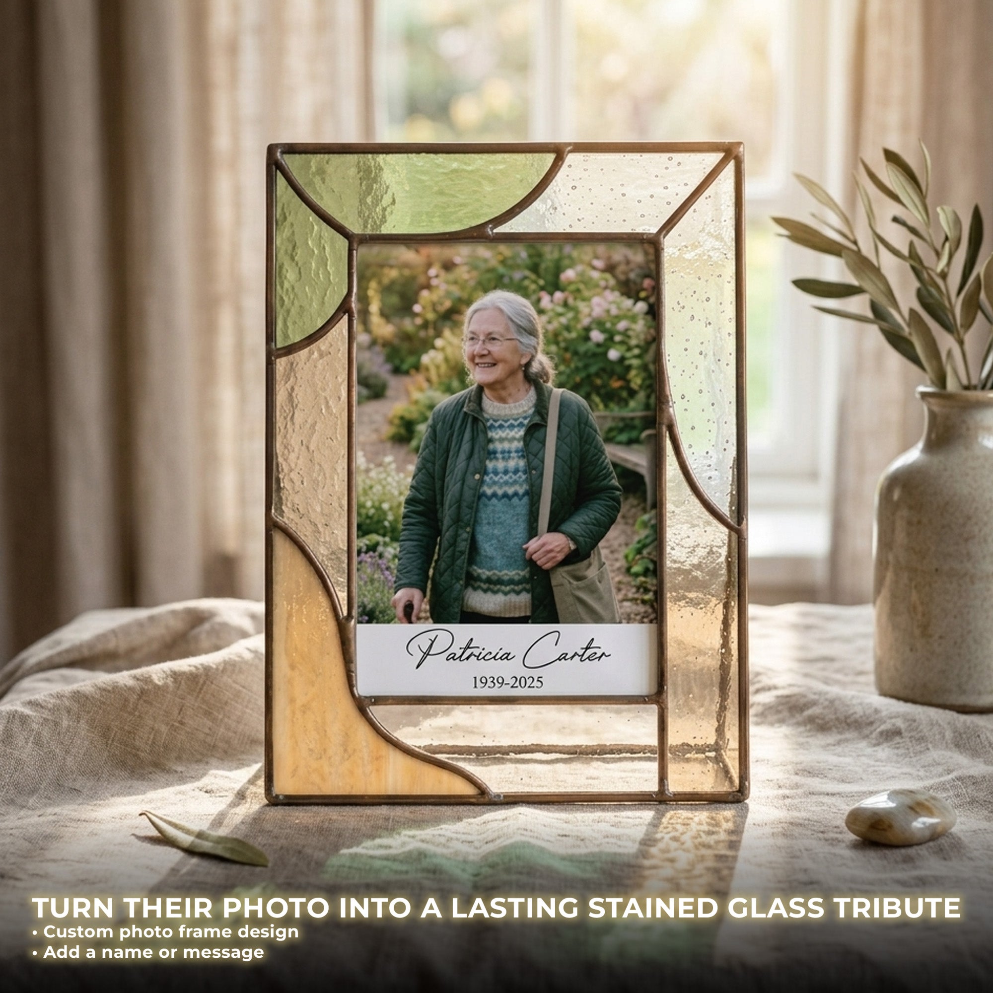 Stained Glass Custom In Loving Memory Photo Frame