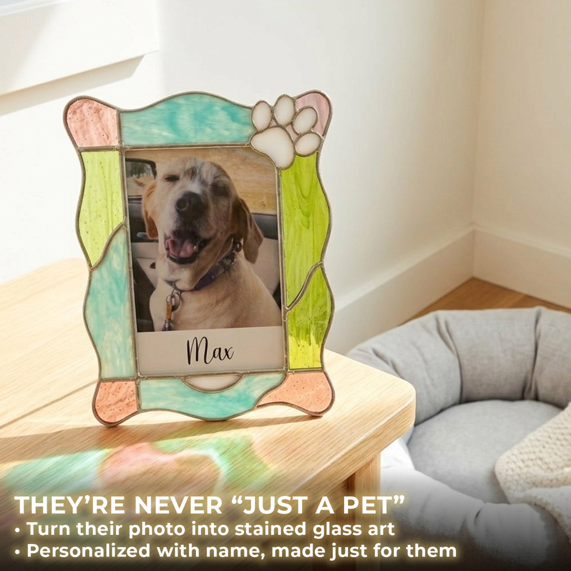Stained Glass Custom for Pet Photo Frame