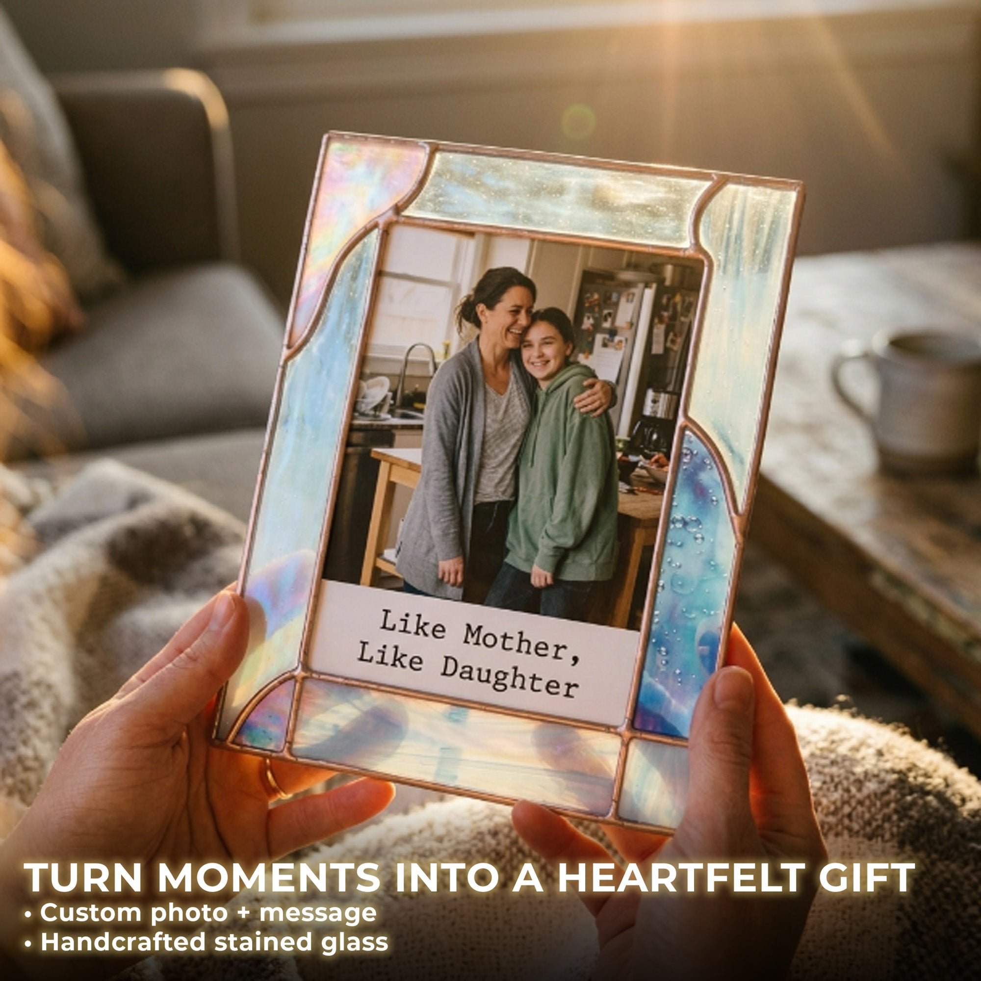 Stained Glass Custom for Mom Photo Frame