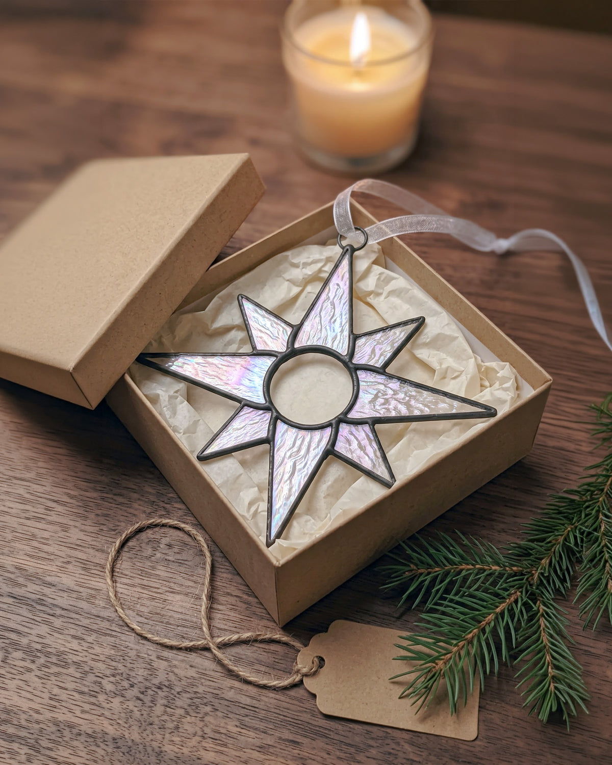 Iridescent Stained Glass Star