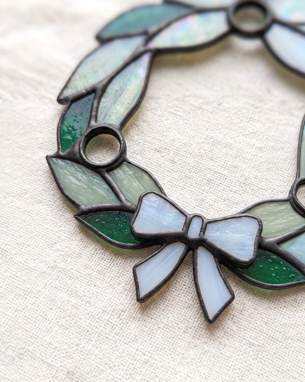 Stained Glass Wreath Ornament