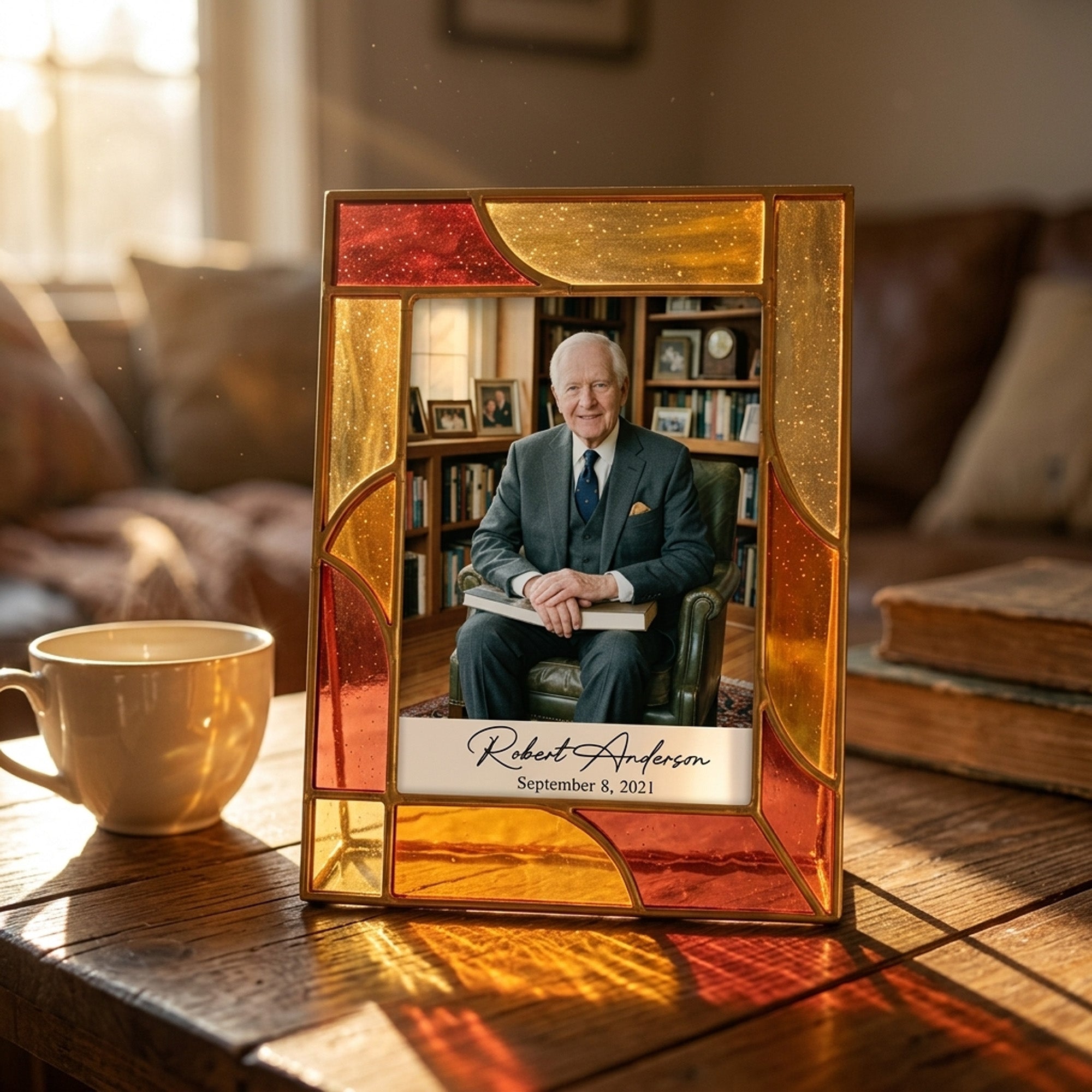 Stained Glass Custom In Loving Memory Photo Frame