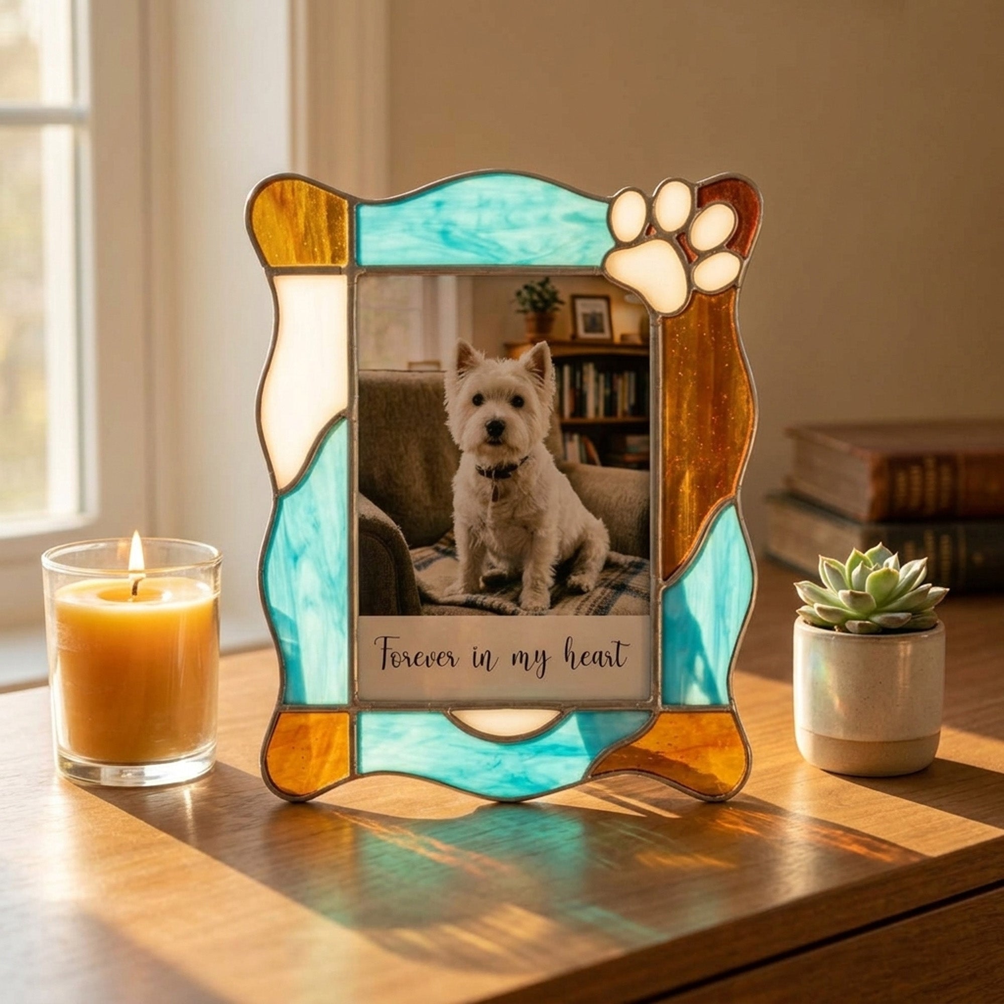 Stained Glass Custom for Pet Photo Frame