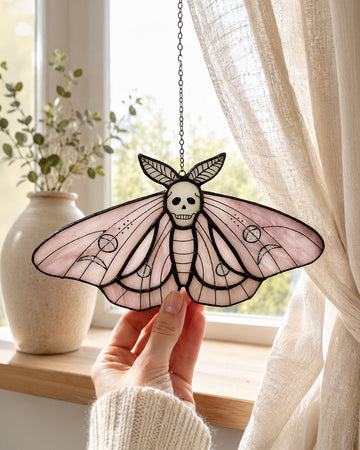 Stained Glass Butterfly Halloween Suncatcher