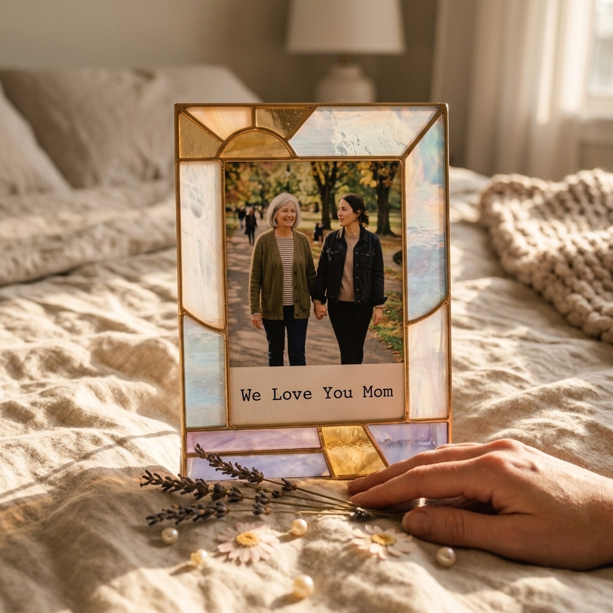 Stained Glass Custom for Mom Photo Frame