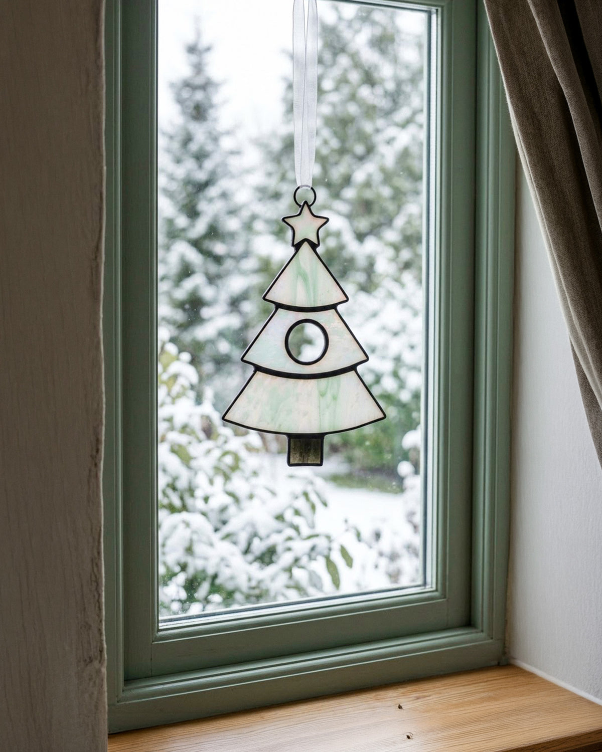 Stained Glass Christmas Tree Ornament