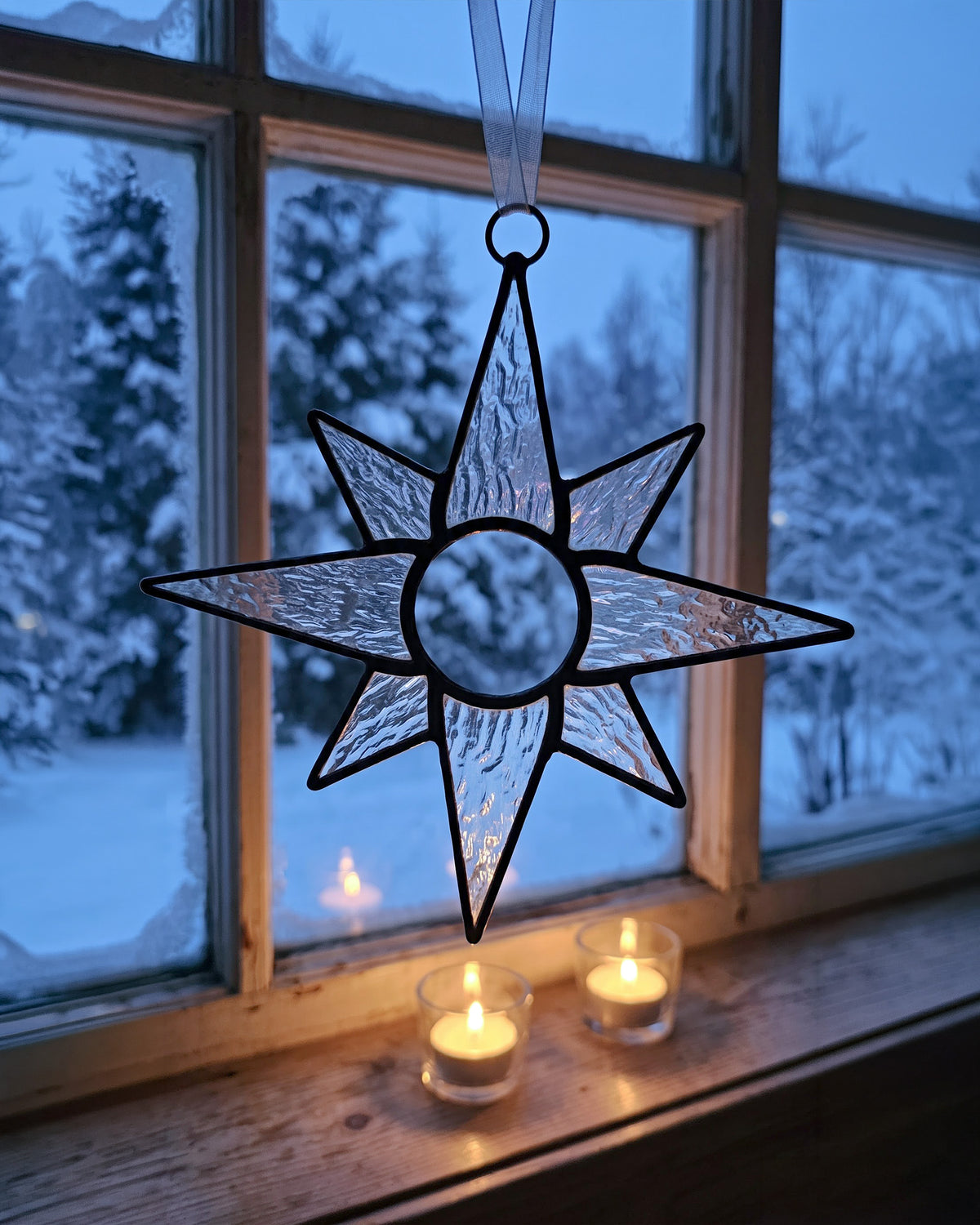 Iridescent Stained Glass Star