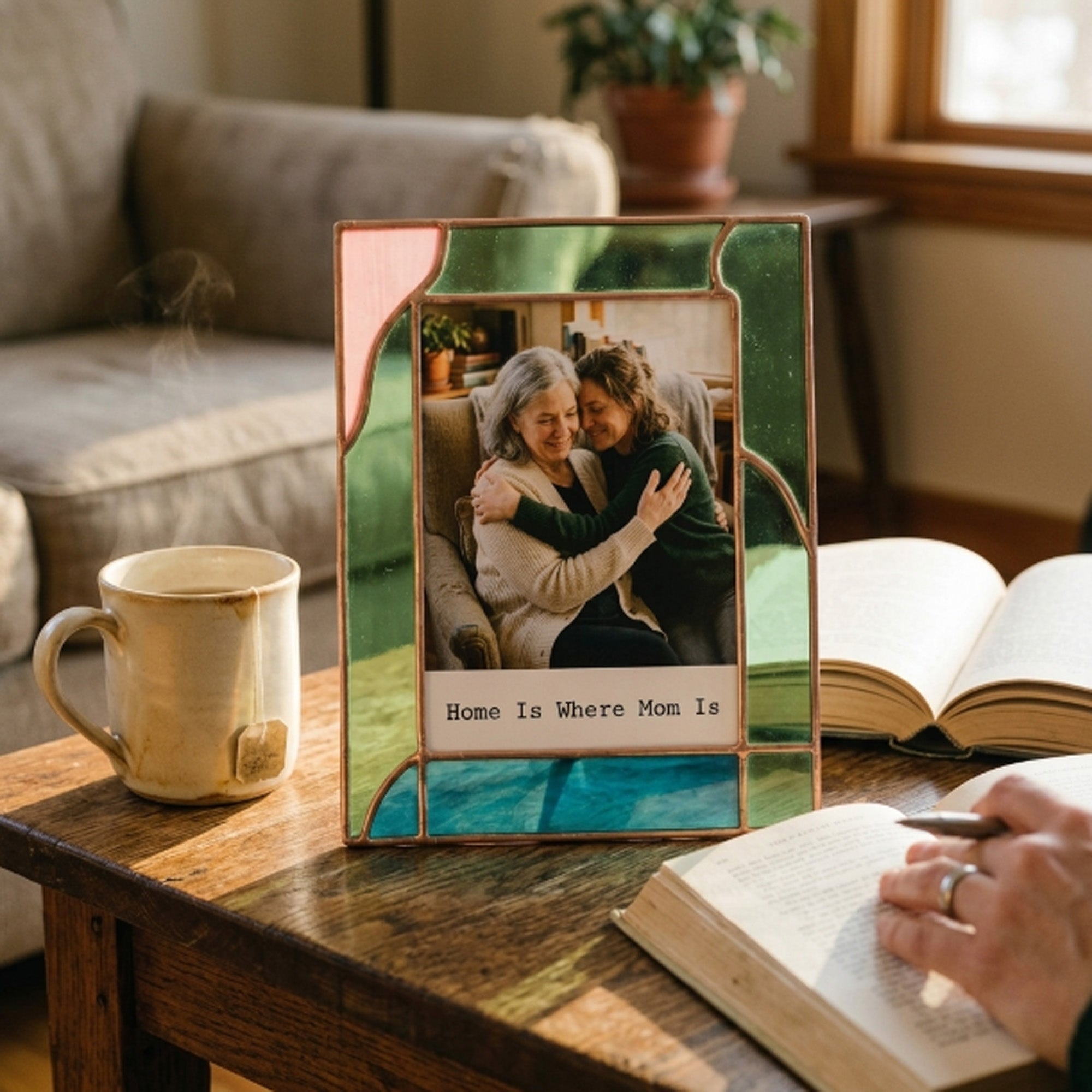 Stained Glass Custom for Mom Photo Frame