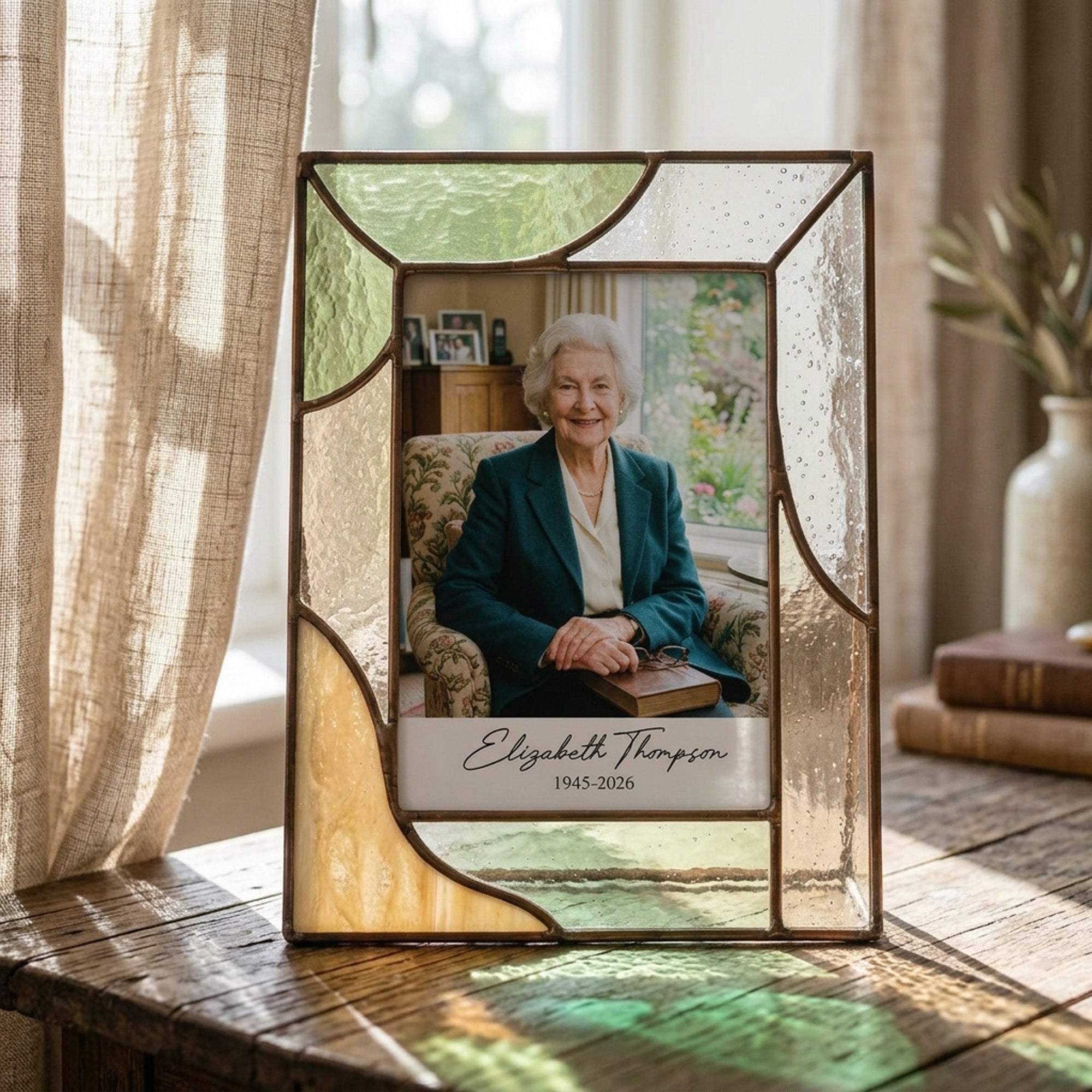 Stained Glass Custom In Loving Memory Photo Frame