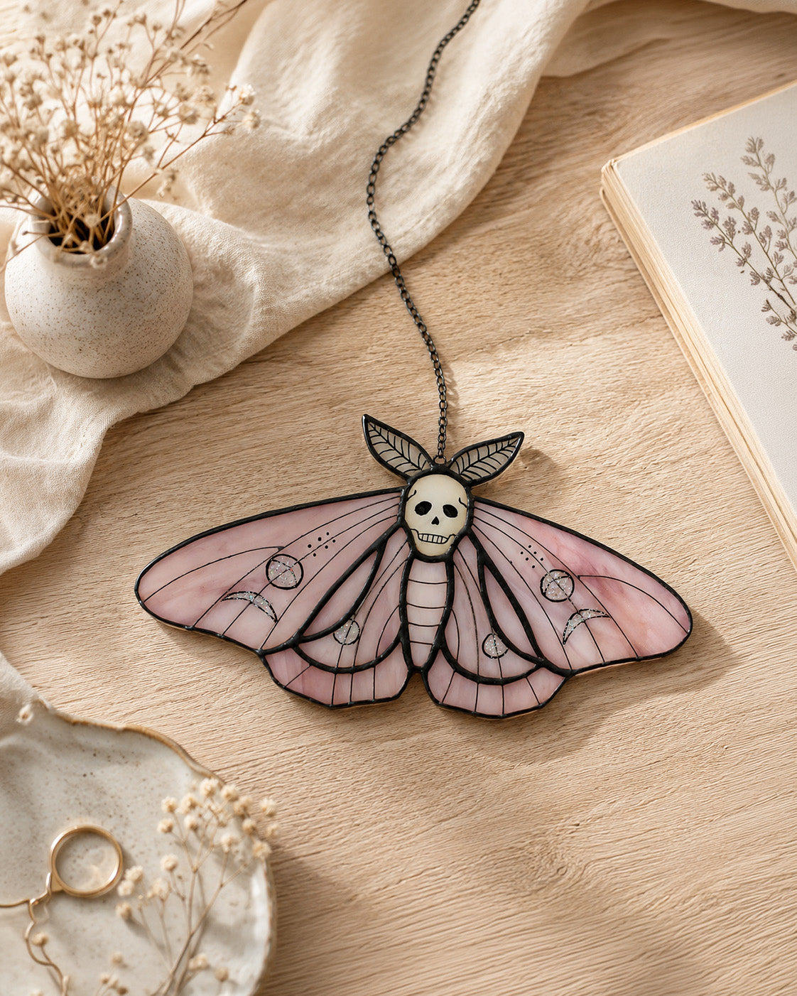Stained Glass Butterfly Halloween Suncatcher