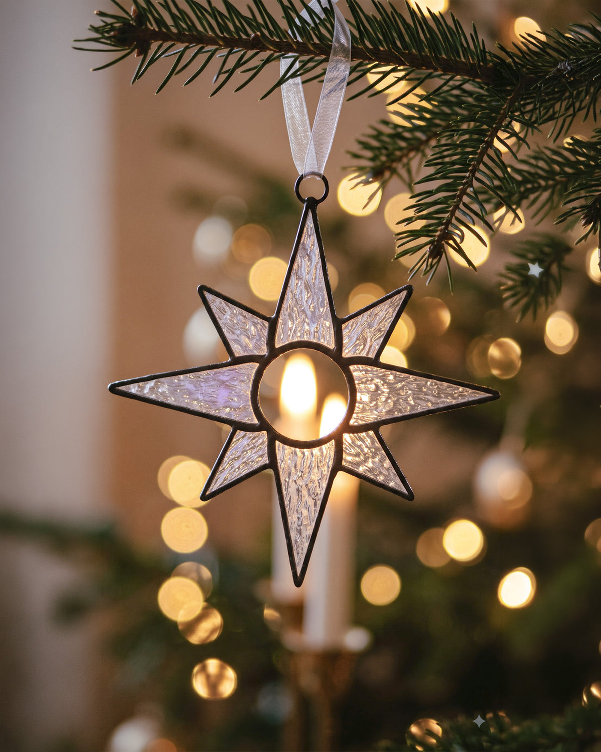Iridescent Stained Glass Star
