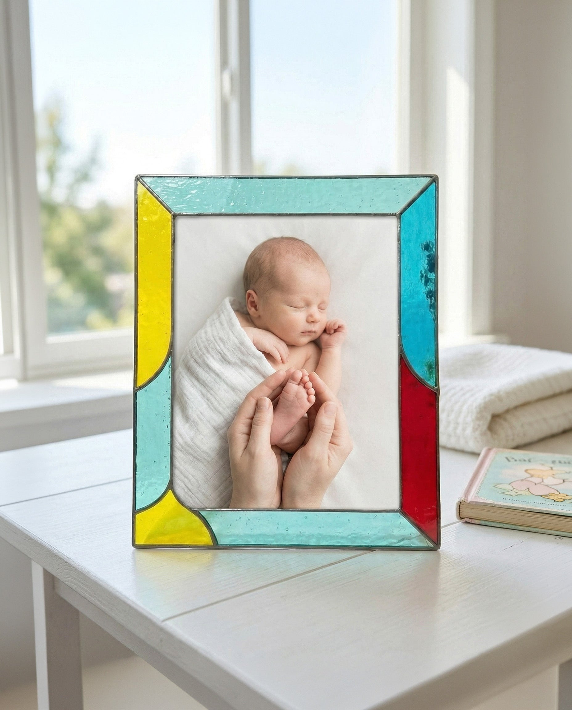 Stained Glass Photo Frame for Kid & Newborn Shape